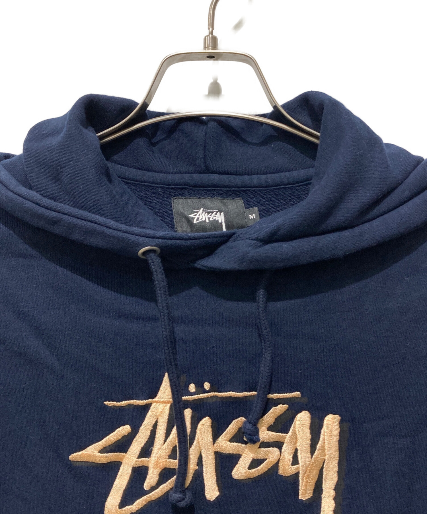 中古・古着通販】stussy (ステューシー) ロゴ刺繍パーカー ネイビー
