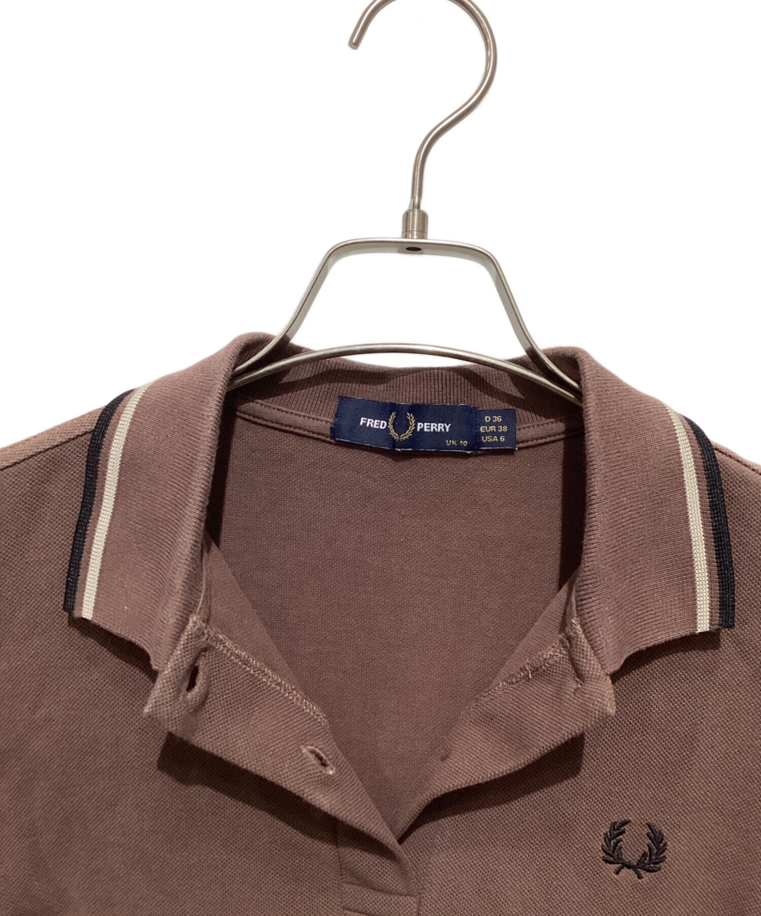 フレッドペリー　ポロシャツ　刺繍ロゴ　半袖シャツ　XLサイズ　ボーダー　古着 中古・古着通販】FRED PERRY (フレッドペリー) ロゴ刺繍ポロシャツ
