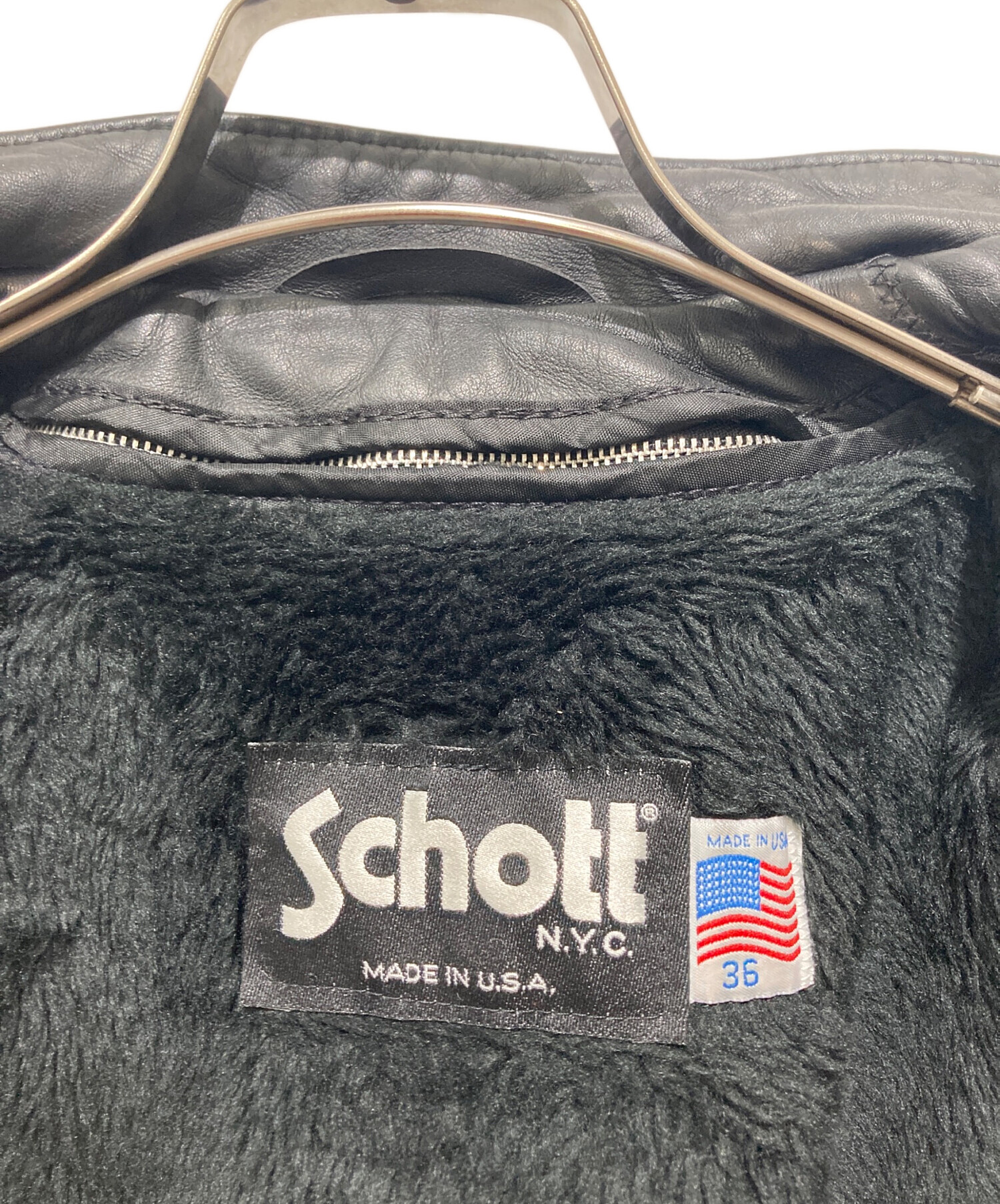 中古・古着通販】Schott (ショット) ライナー付きシングルライダース