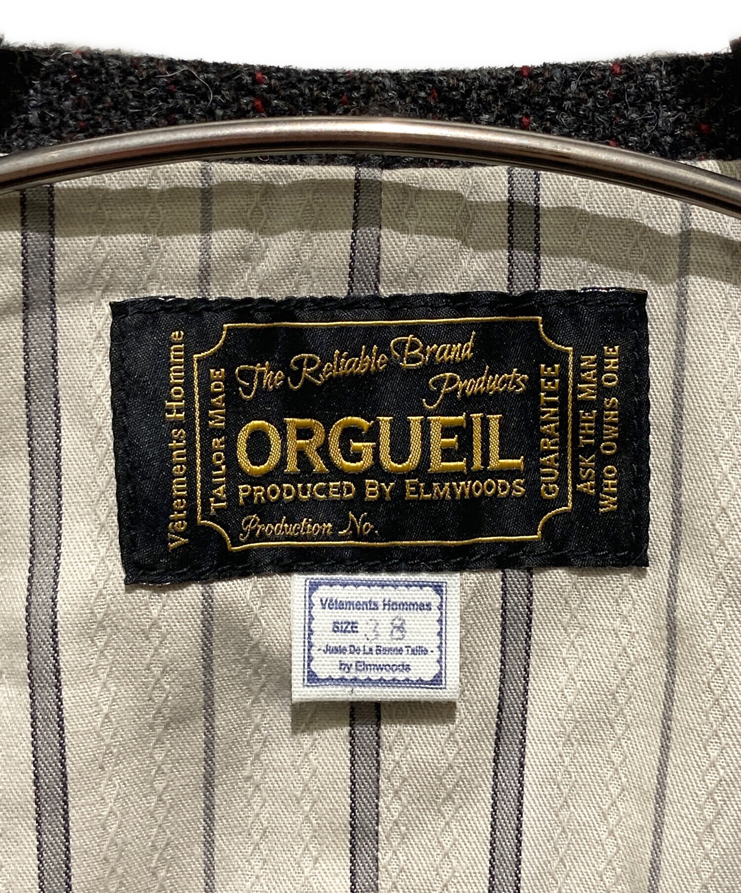 中古・古着通販】ORGUEIL (オルゲイユ) ホームスパンベスト グレー