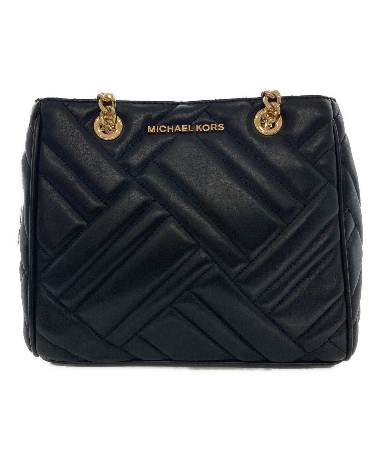 日産 販売 MICHAEL KORS 黒ブラック キルティング チェーン ショルダー 