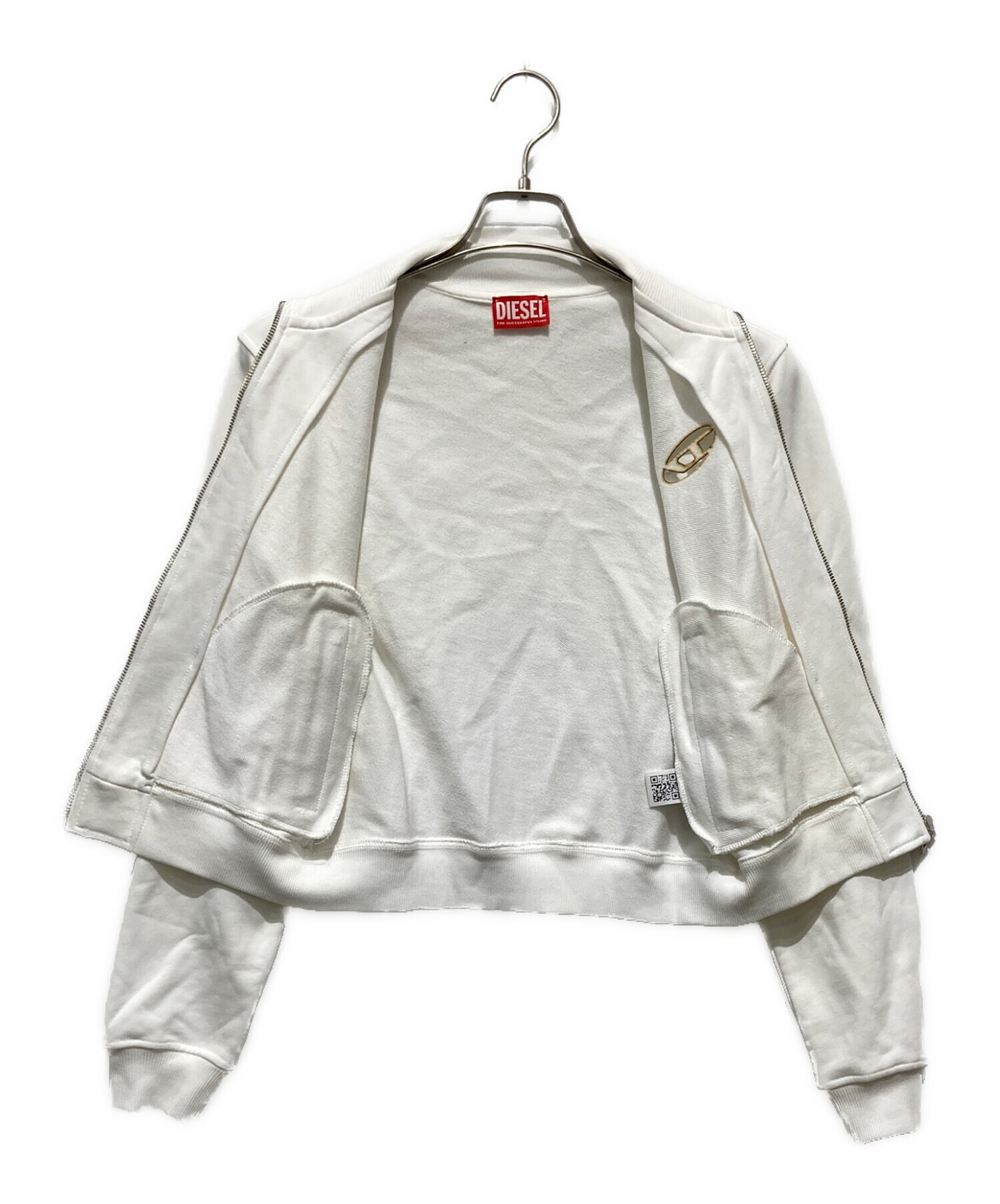 DIESEL ディーゼル スウェット S 白 【古着】【中古】【送料無料】 DIESEL - DIESEL ディーゼル スウェット S 白 【古着】【中古】【送料