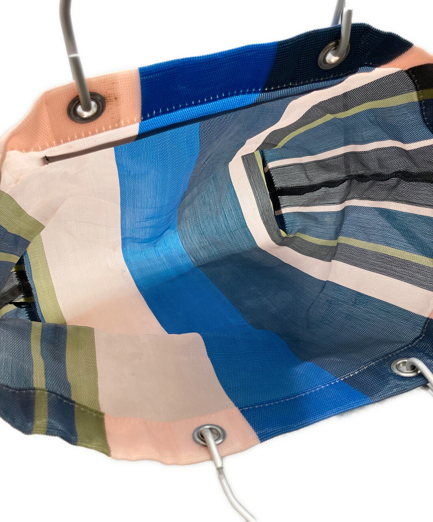 【新品未使用】MARNI MARKET STRIPE BAG ブルー 中古・古着通販】MARNI (マルニ) MARKET STRIPE BAG マルチカラー