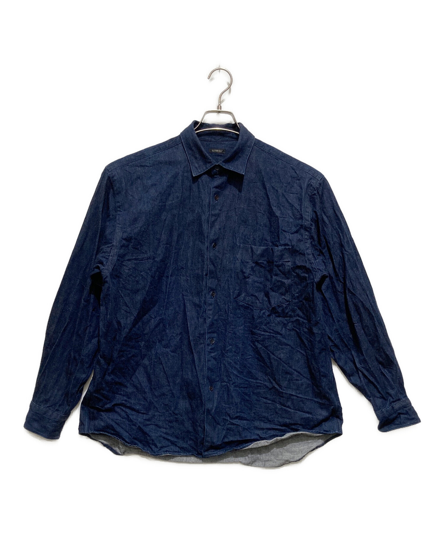 極美品✨コモリ　デニムシャツ　サイズ2 中古・古着通販】COMOLI (コモリ) デニム コモリ シャツ インディゴ