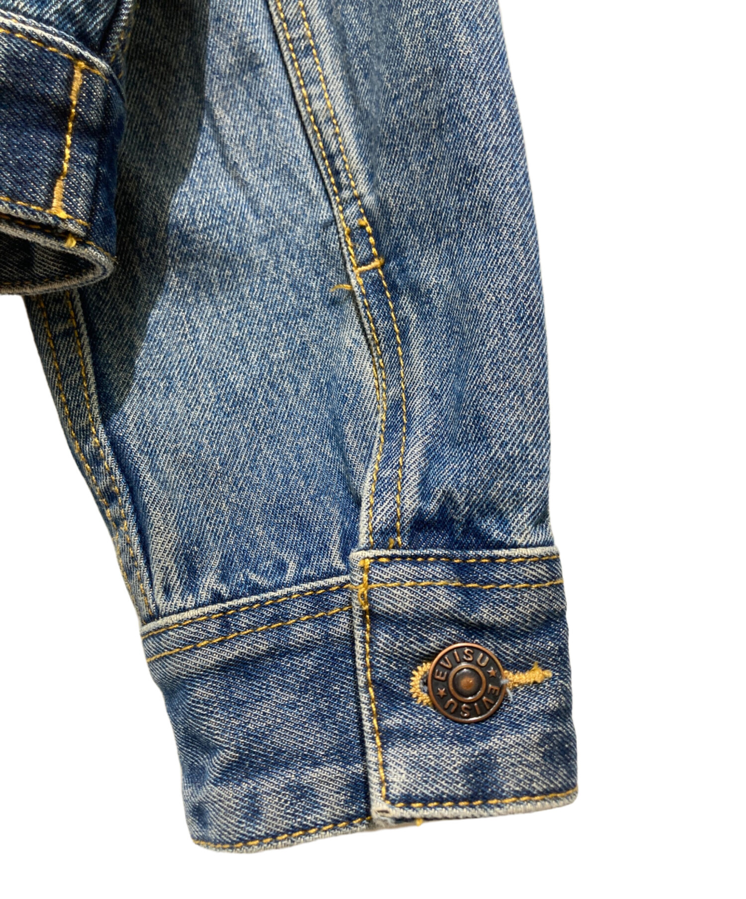 中古・古着通販】EVISU (エヴィス) バラ刺繍スタッズデニムジャケット