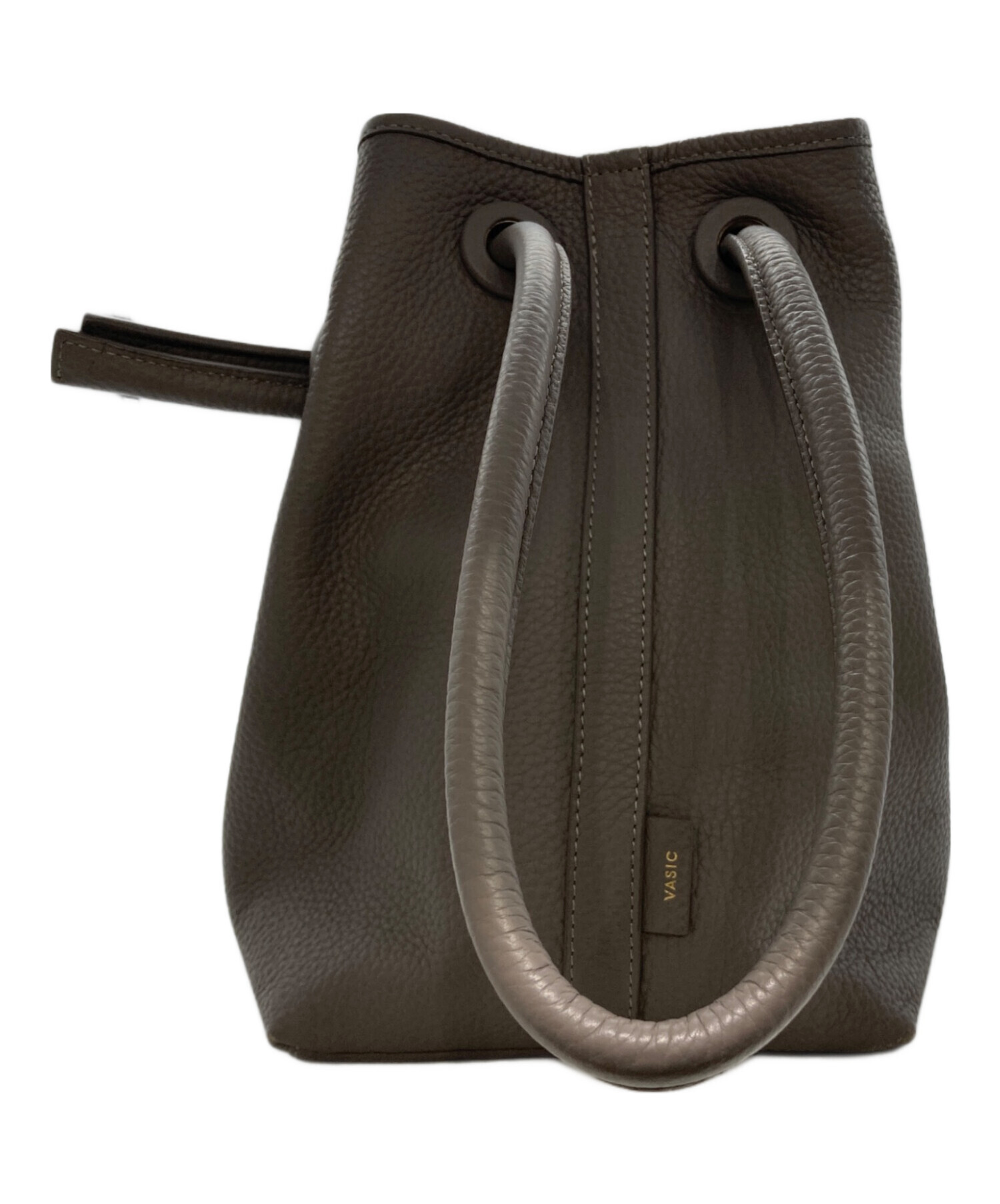 VASIC 巾着 ハンドバッグ 中古・古着通販】VASIC (ヴァジック) 巾着ハンドバッグ グレー