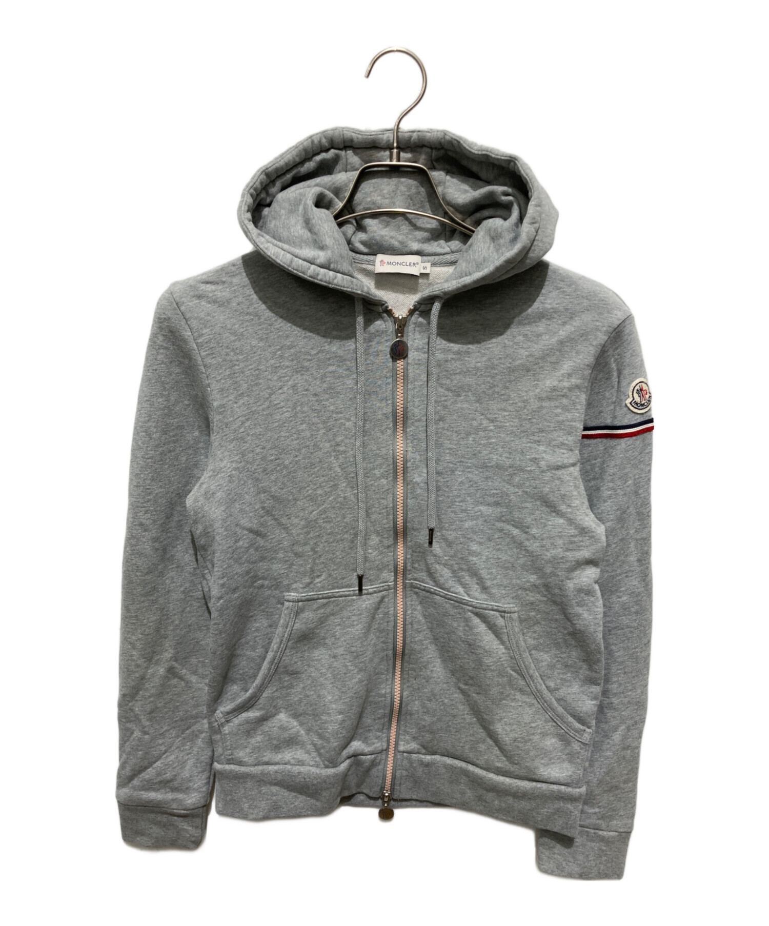 【美品】MONCLER パーカー マグリア トリコロール フルジップ グレー M 中古・古着通販】MONCLER (モンクレール) マグリア トリコロール