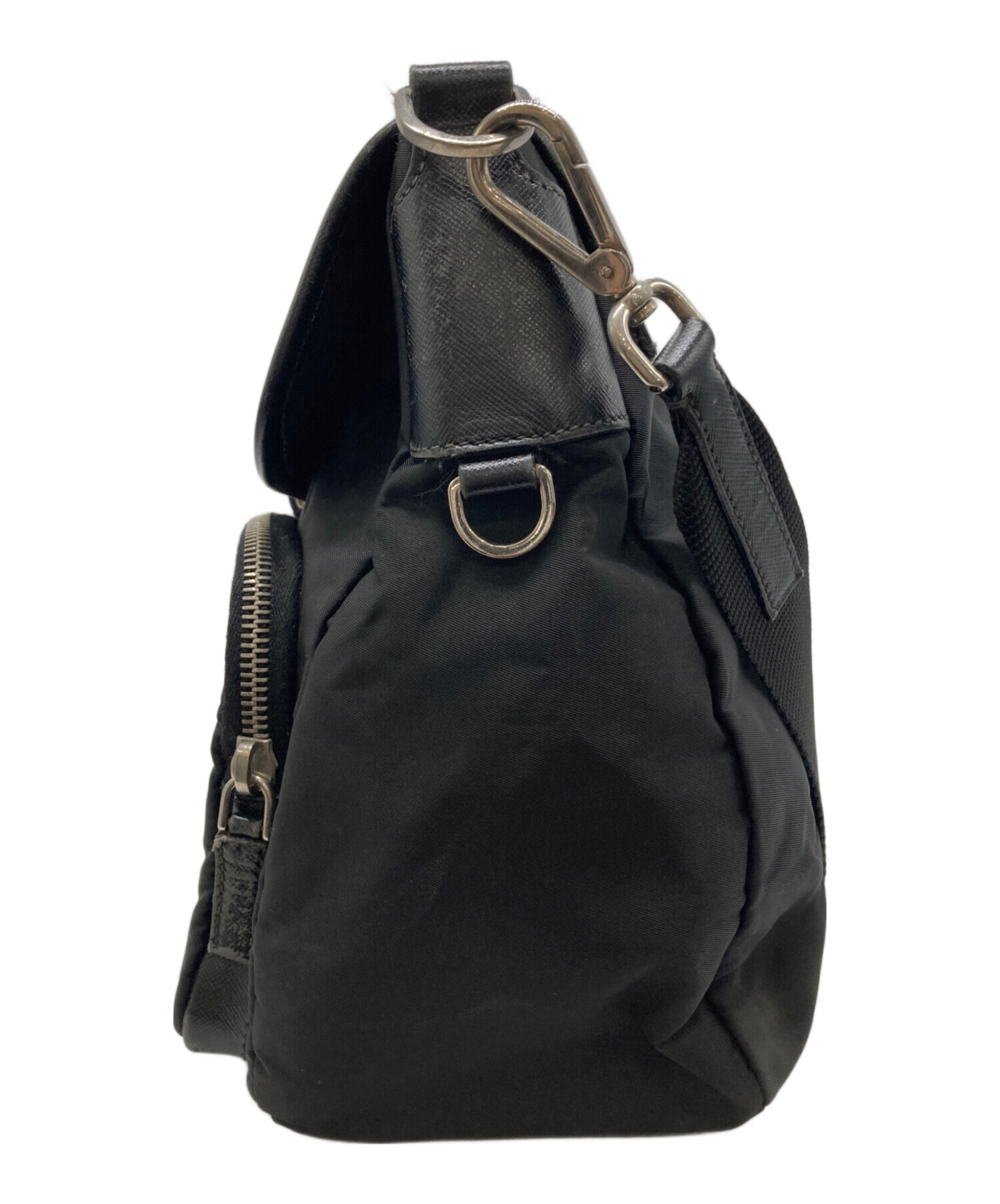 中古・古着通販】PRADA (プラダ) ナイロンショルダーバッグ ブラック