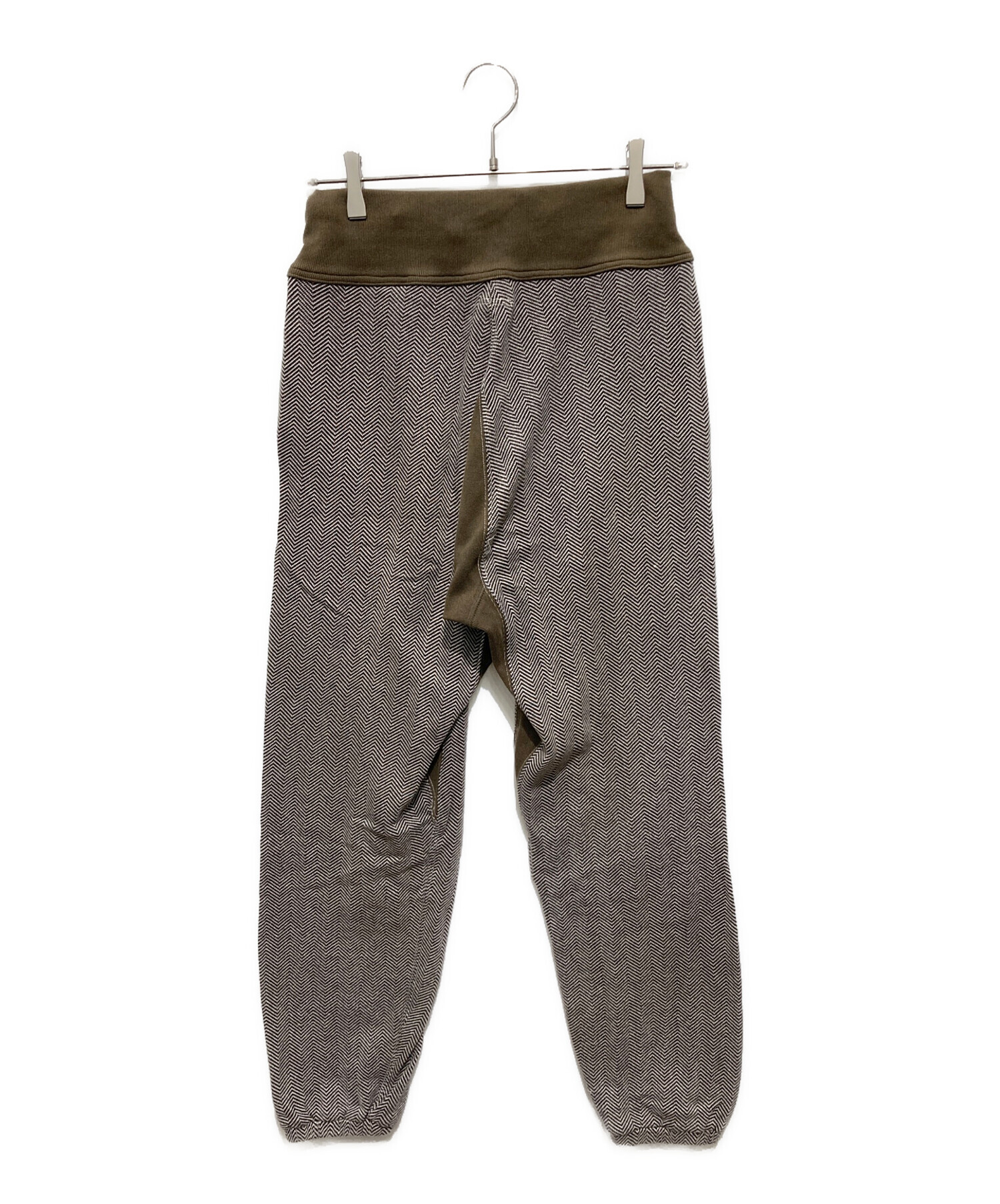 KAPITAL アミッシュパンツ ヘリンボーン ツイル ウール キャピタル 0 中古・古着通販】KAPITAL (キャピタル) レザーパッチヘリンボーン