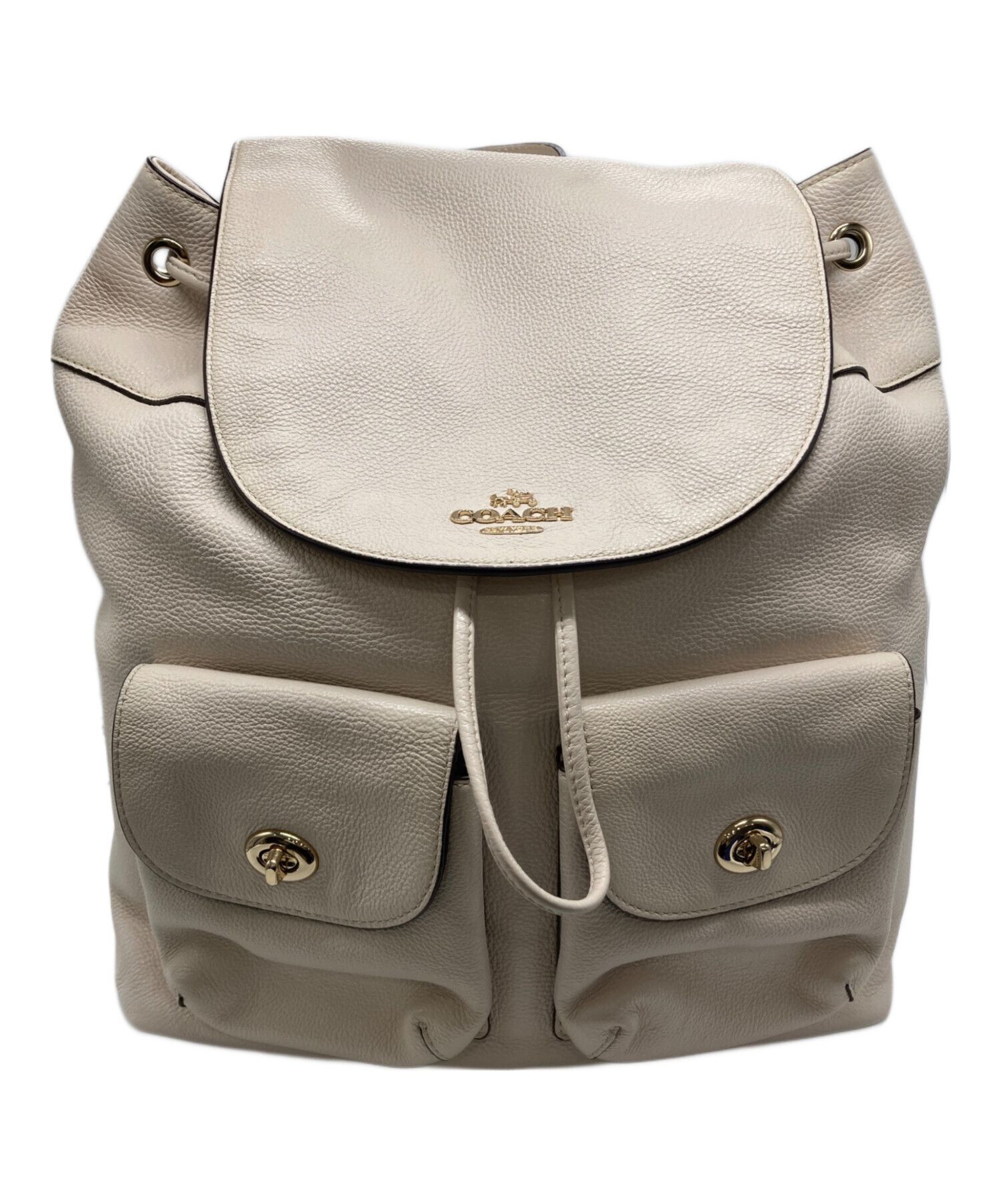 コーチcoachリュック　F88870 中古・古着通販】COACH (コーチ) レザーリュック ホワイト 未使用品