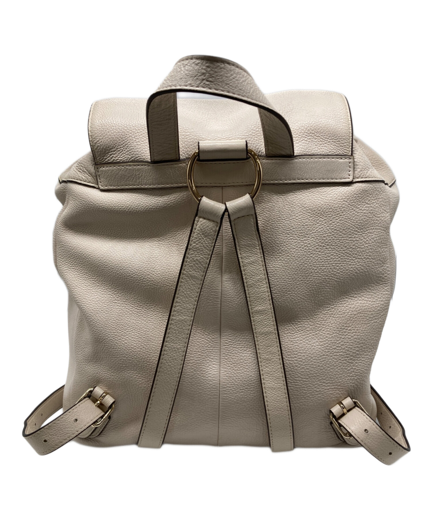 中古・古着通販】COACH (コーチ) レザーリュック ホワイト 未使用品