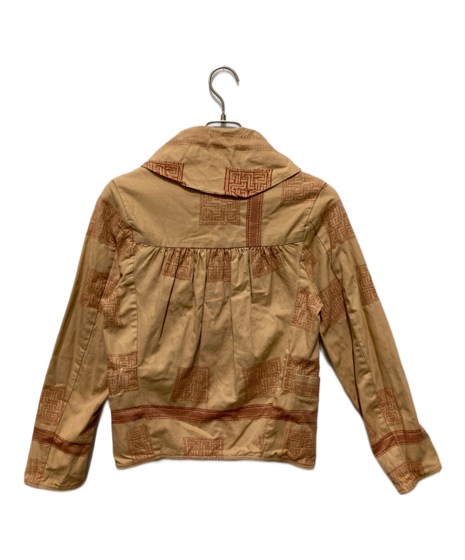 KAPITAL クバアフリカン柄　ニットジャケット　キャピタル 中古・古着通販】KAPITAL (キャピタル) クバ模様総柄綿麻ジャケット