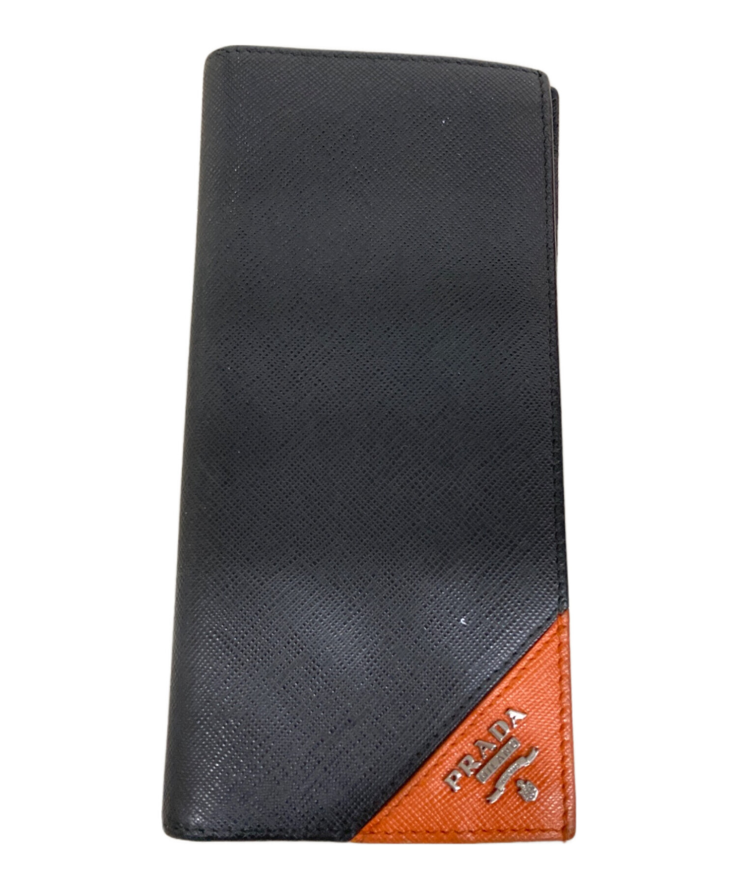 中古・古着通販】PRADA (プラダ) サフィアーノ型押し2つ折り長財布