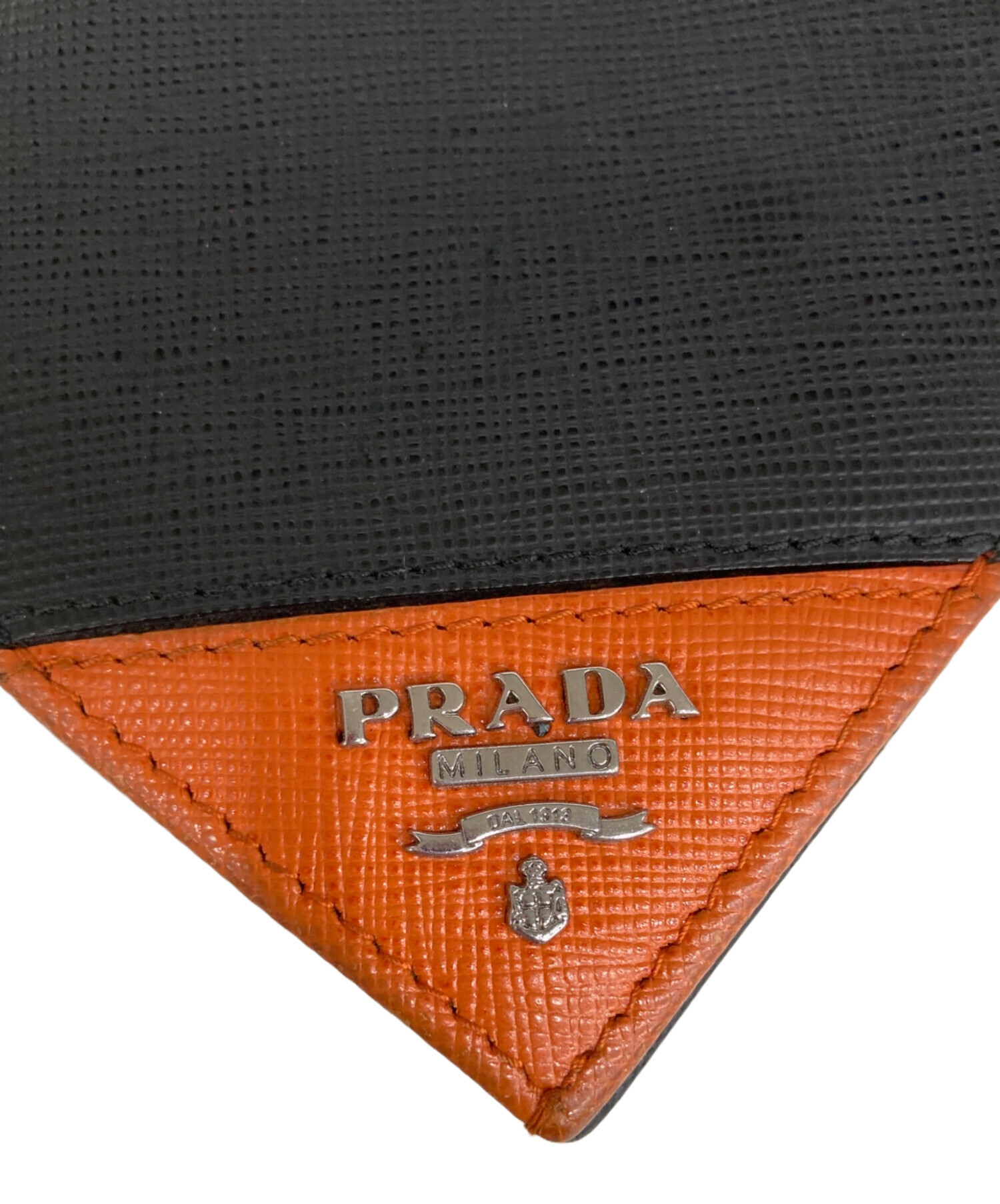 中古・古着通販】PRADA (プラダ) サフィアーノ型押し2つ折り長財布