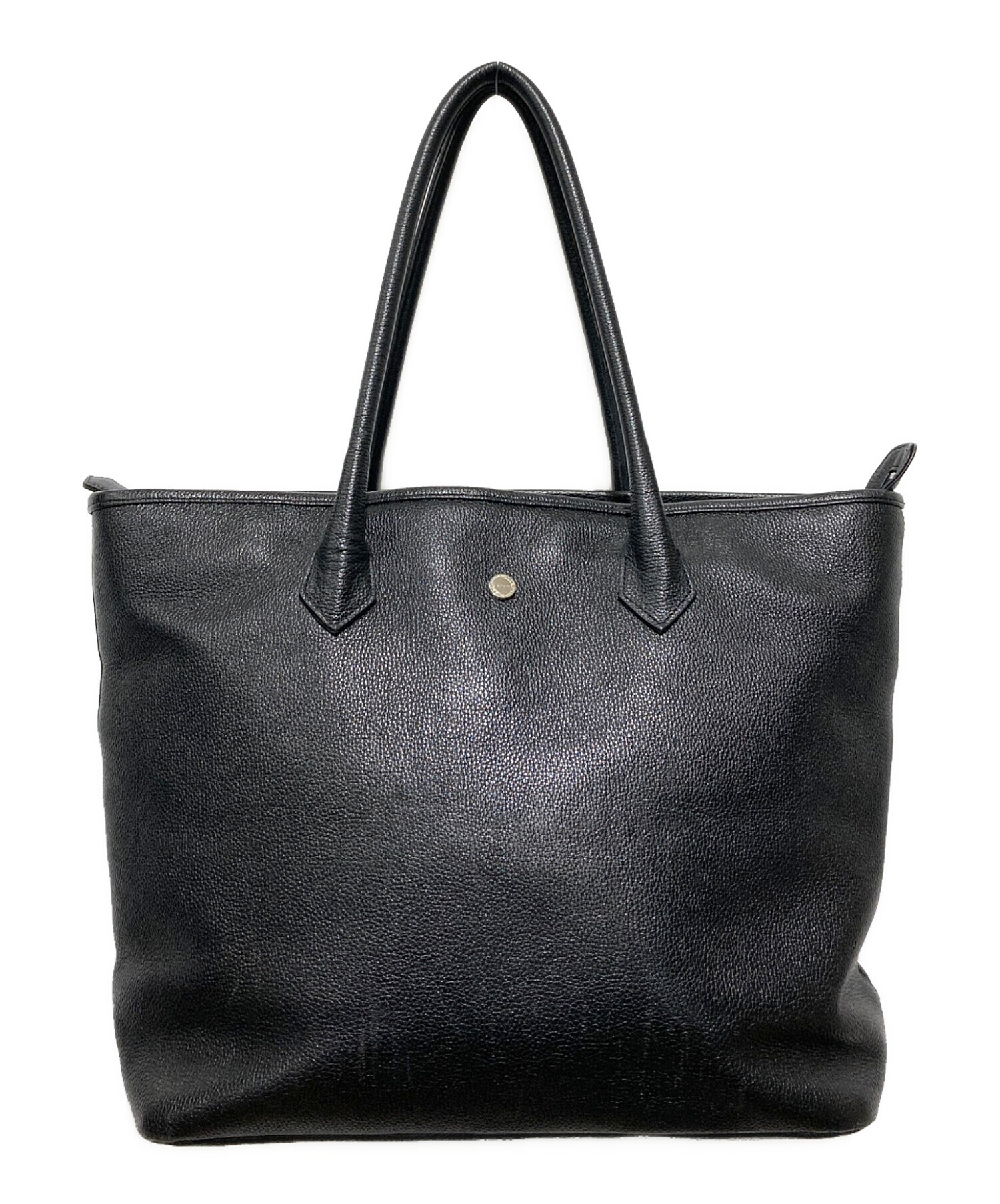 hinn ブラック レザー トートバッグ 中古・古着通販】HINN (ヒン) トートバッグ ブラック サイズ:OneSize