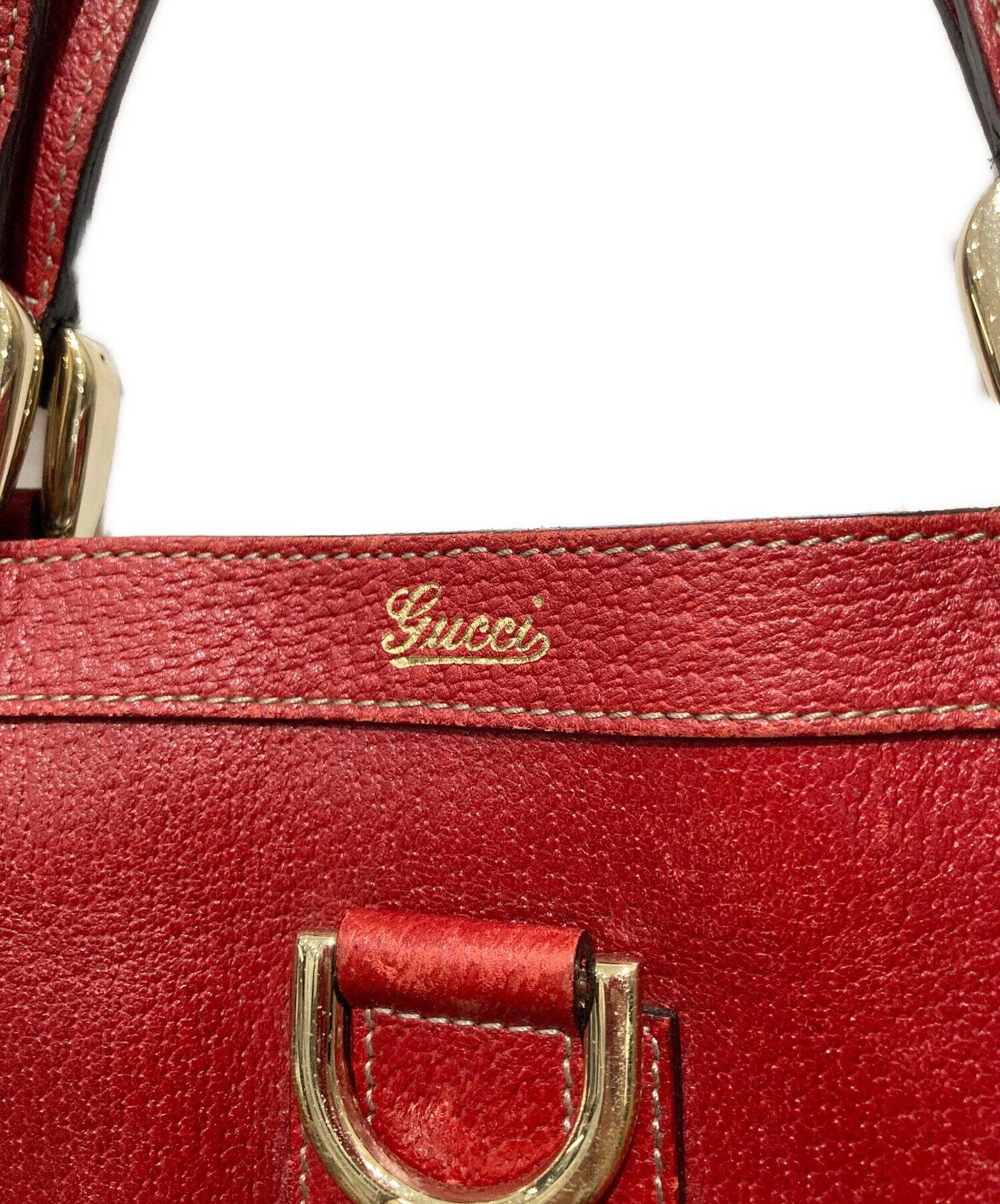 中古・古着通販】GUCCI (グッチ) ハンドバッグ レッド｜ブランド・古着