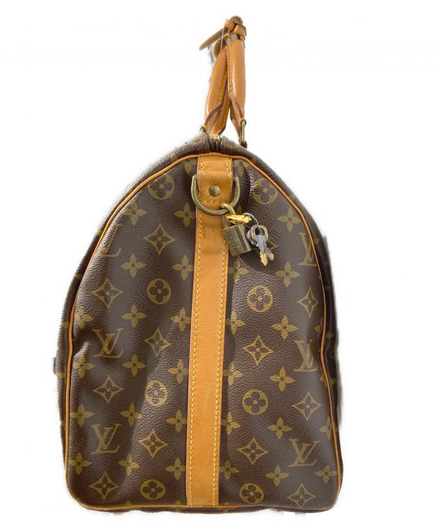 【お値下げ】Louis Vuitton ボストンバッグ 大容量 ブラウン 中古・古着通販】LOUIS VUITTON (ルイ ヴィトン) ストラップ付ボストン