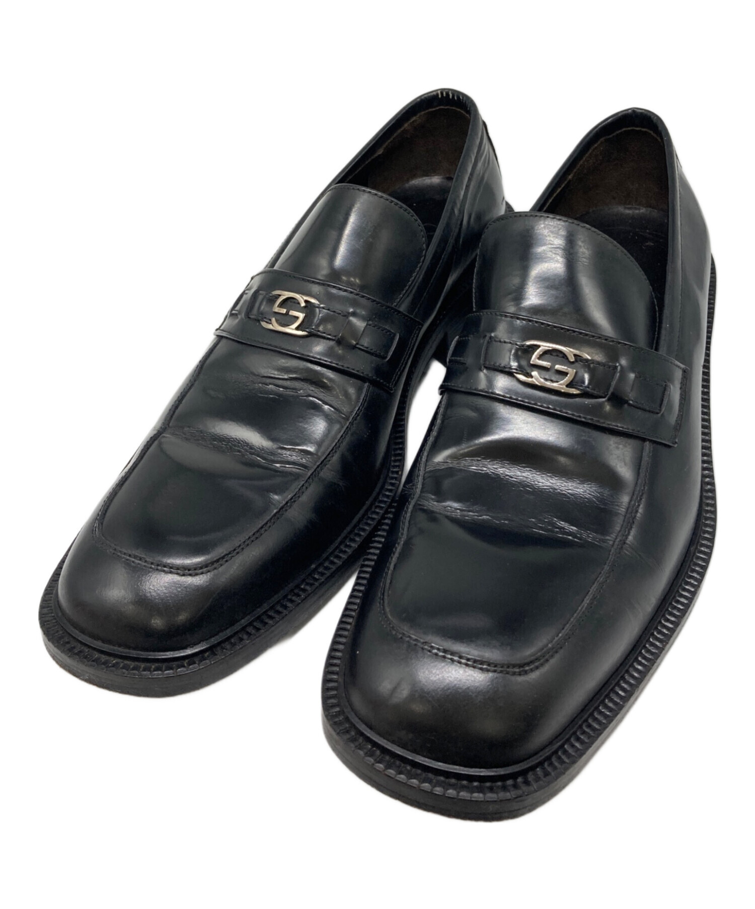 未使用グッチバンブーローファー40サイズ黒 中古・古着通販】GUCCI (グッチ) ローファー ブラック サイズ:40 1/2