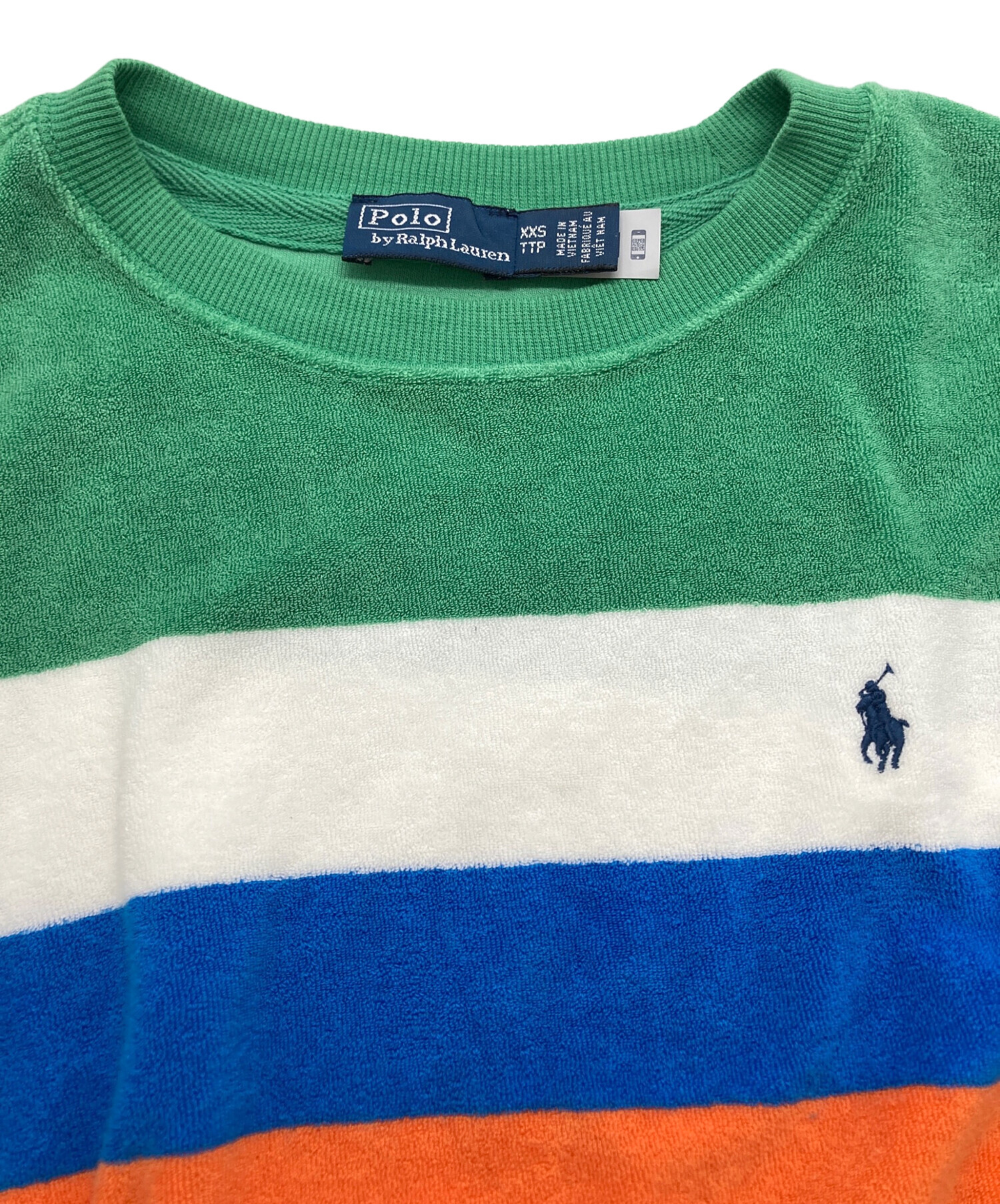 Ralph Lauren 90s アメリカ製　2トーンストライプスウェット　珍品 中古・古着通販】POLO RALPH LAUREN (ポロ・ラルフローレン) マルチ