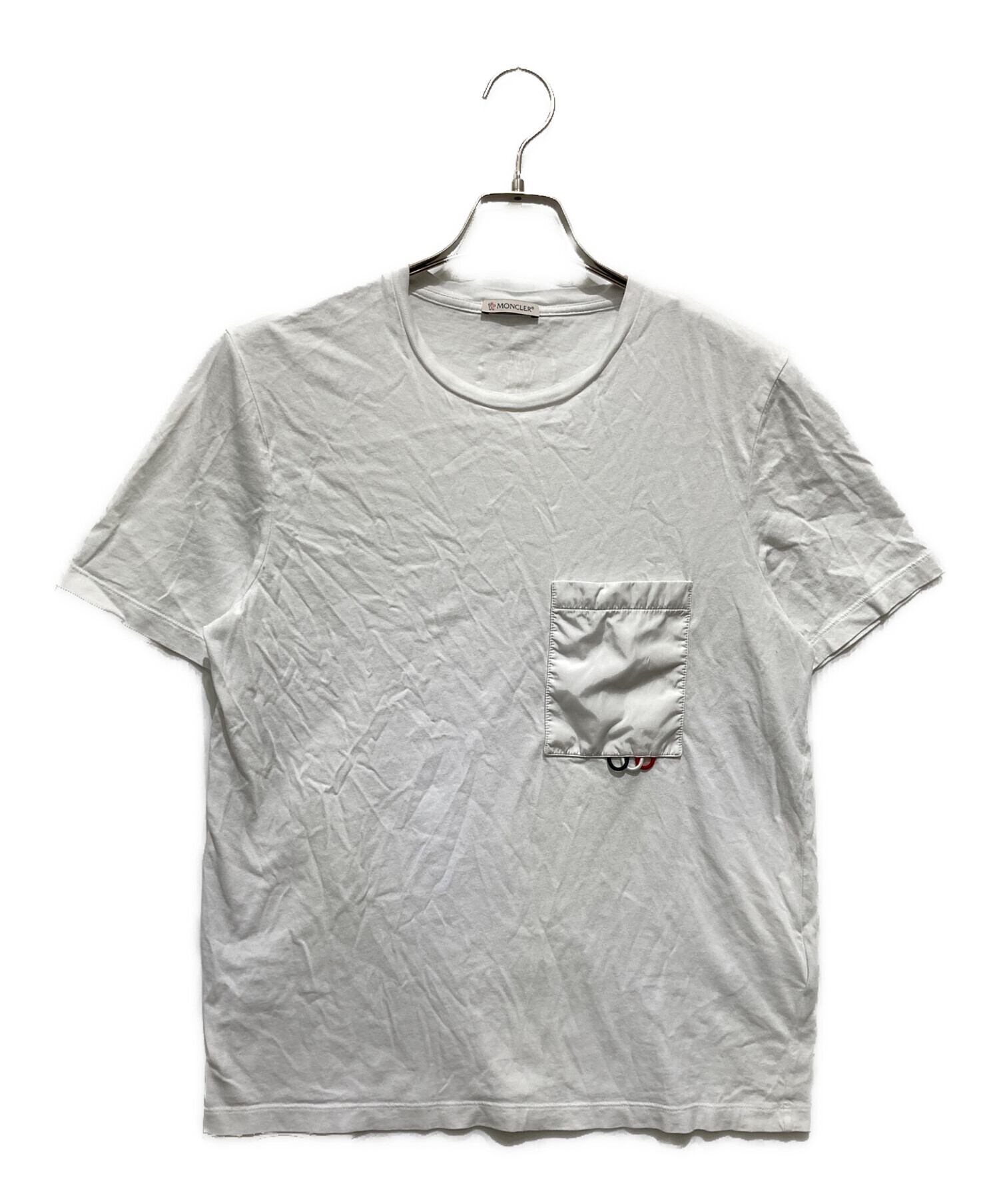 モンクレール MAGLIA T-SHIRT M/LUN 中古・古着通販】MONCLER (モンクレール) MAGLIA Tシャツ ホワイト