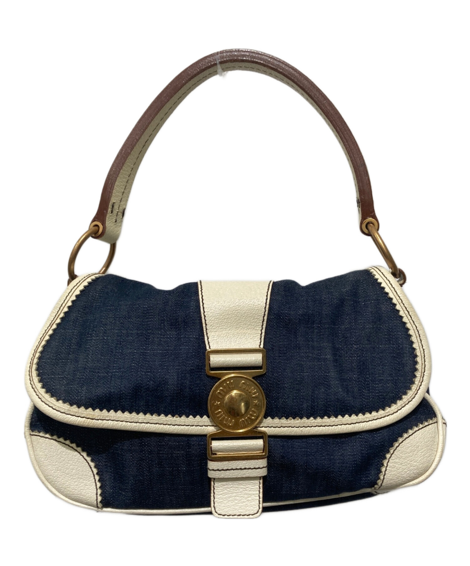 中古・古着通販】MIU MIU (ミュウミュウ) デニムワンショルダーバッグ 