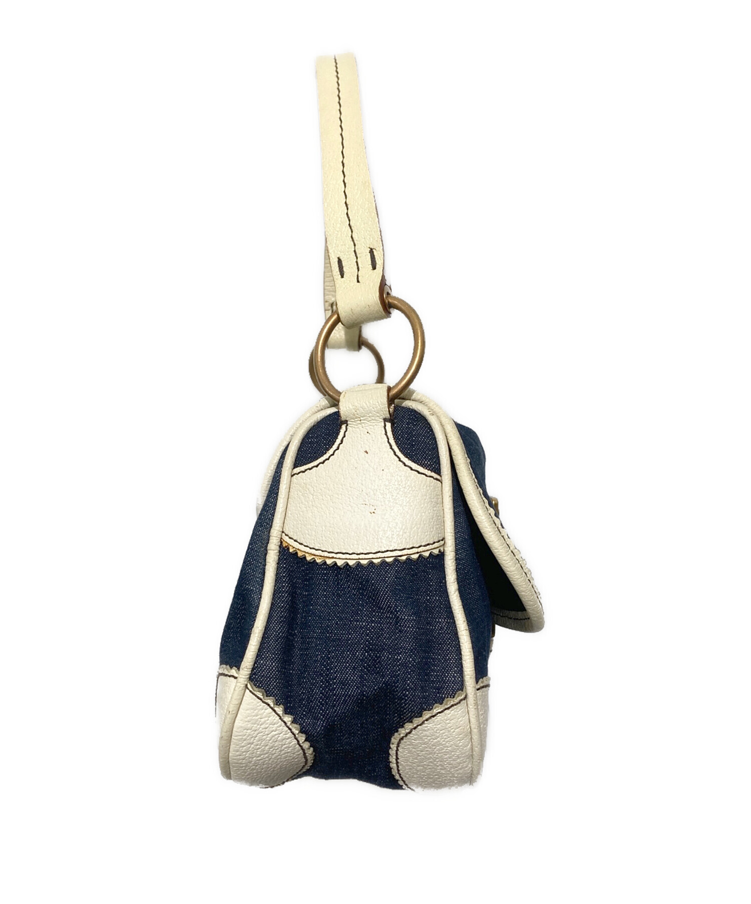 中古・古着通販】MIU MIU (ミュウミュウ) デニムワンショルダーバッグ 中古・古着通販】MIU MIU (ミュウミュウ) デニムワンショルダーバッグ