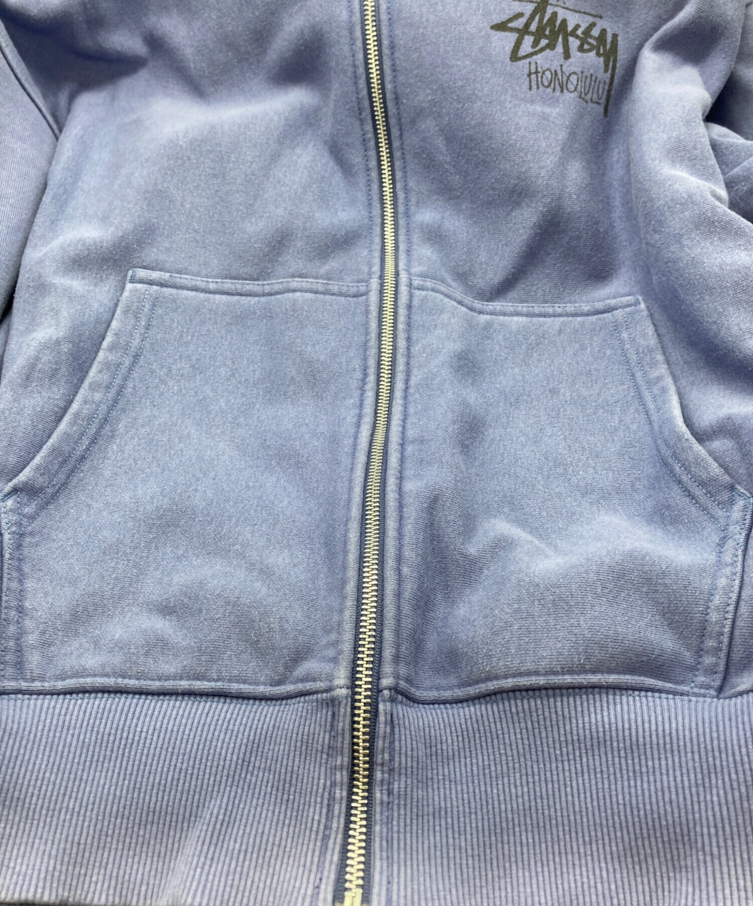 中古・古着通販】stussy (ステューシー) バックプリントジップパーカー