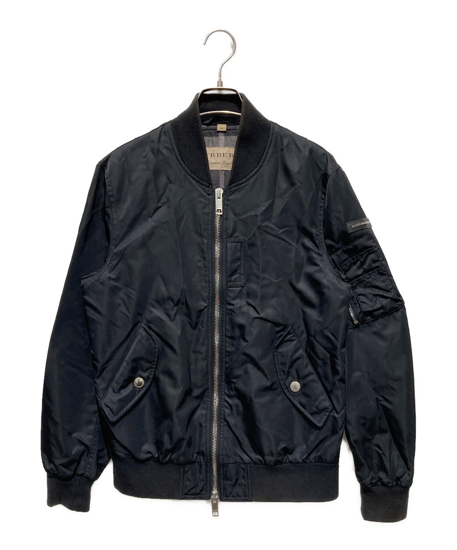 中古・古着通販】BURBERRY (バーバリー) MA-1ジャケット ブラック 