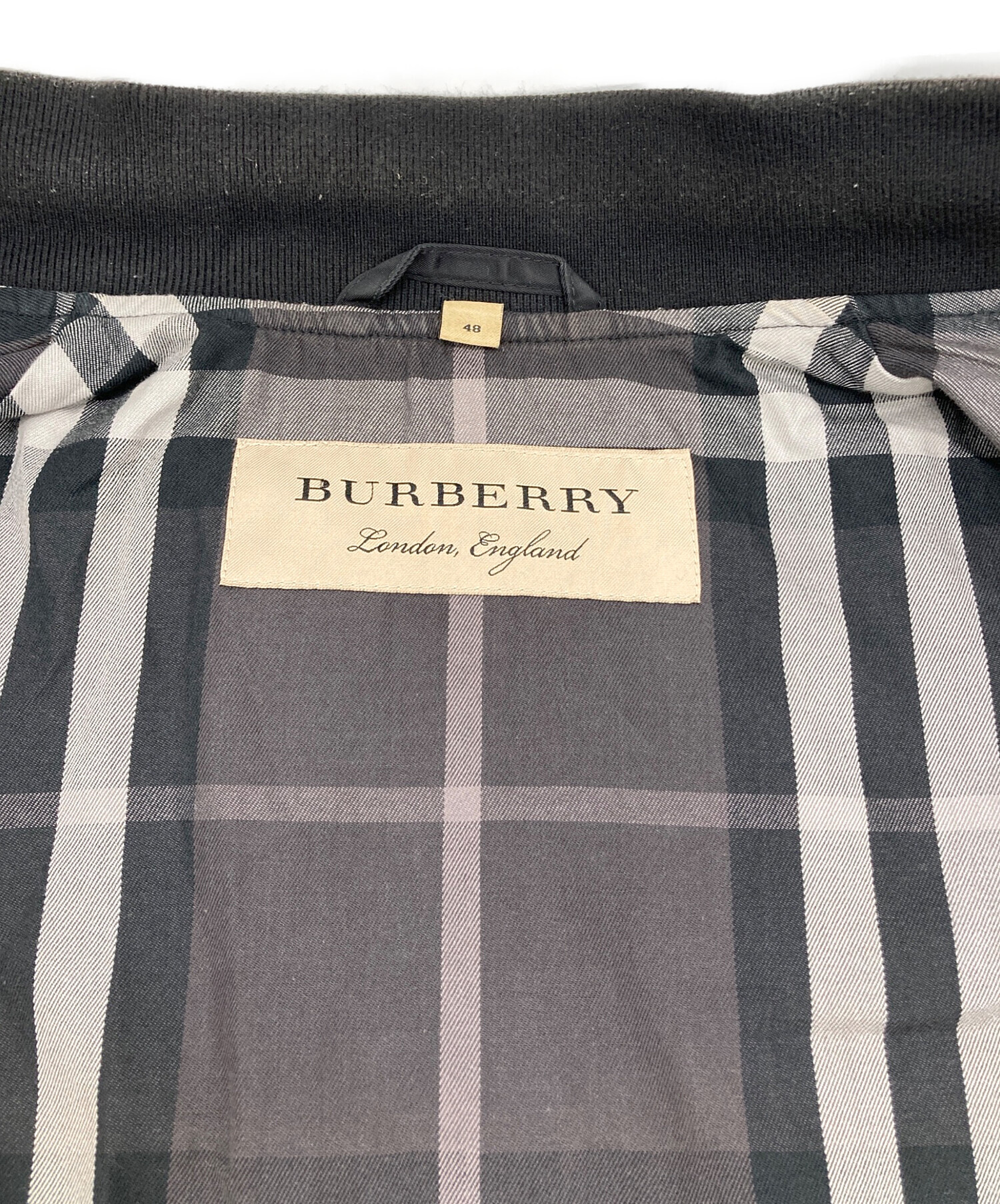 中古・古着通販】BURBERRY (バーバリー) MA-1ジャケット ブラック 