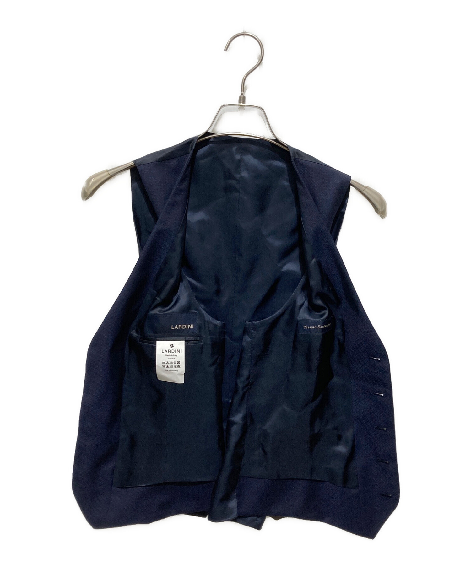 【最終値下げ】LARDINI ラルディーニ ジレ ベスト シングル 中古・古着通販】LARDINI (ラルディーニ) ウールモヘアシルク