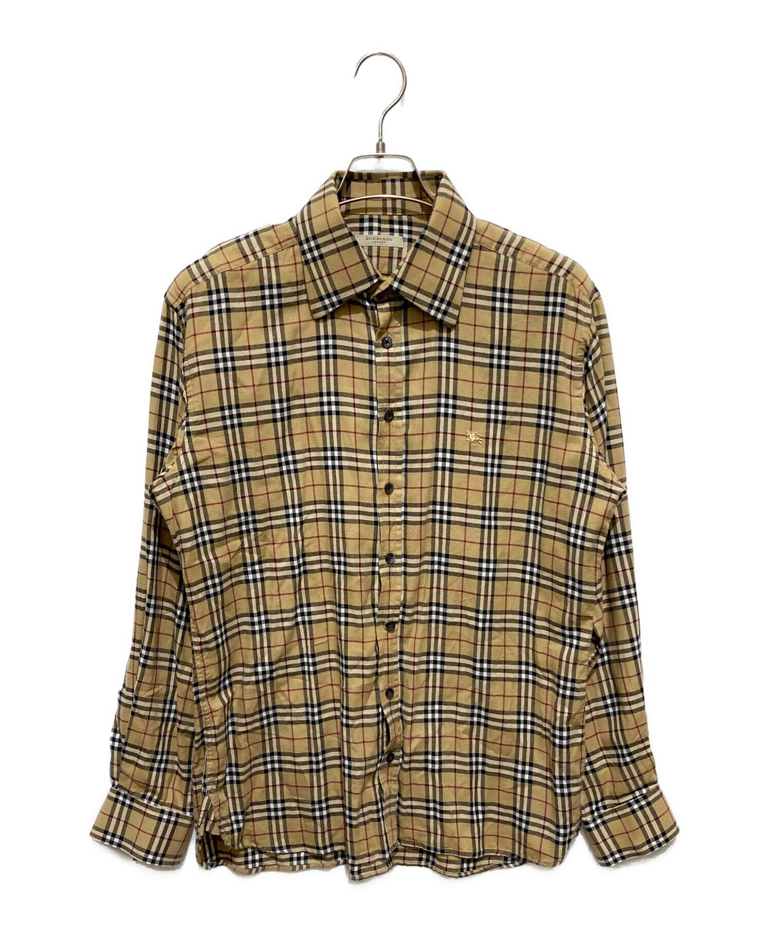 N-632 未使用品　バーバリーロンドン　チェックシャツ　ホース刺繍　L 中古・古着通販】BURBERRY LONDON (バーバリーロンドン) ノバチェック