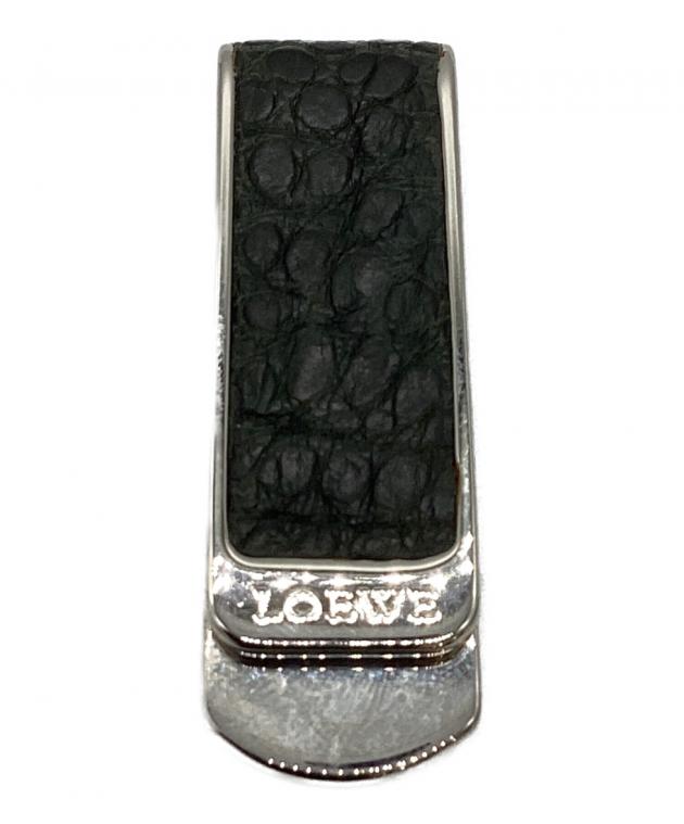 中古・古着通販】LOEWE (ロエベ) クロコ型押しマネークリップ シルバー