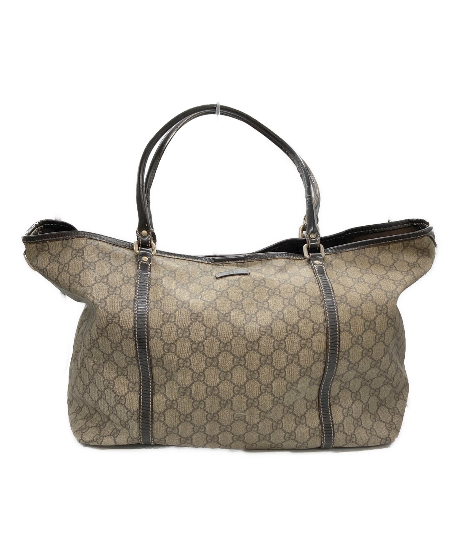 グッチ(Gucci) グッチ ハンドバッグ GGスプリーム 中古・古着通販】GUCCI (グッチ) GGスプリーム トートバッグ ブラウン