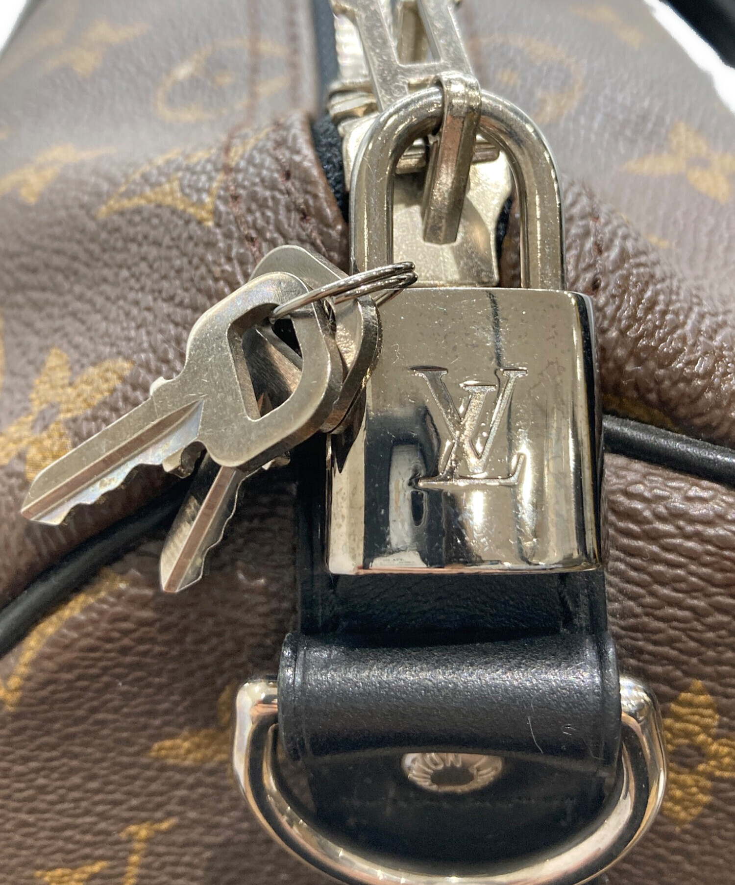 ルイヴィトン キーポル45 ボストンバッグ ネームタグ ポワニエ 南京錠 袋 中古・古着通販】LOUIS VUITTON (ルイ ヴィトン) キーポル・バンド