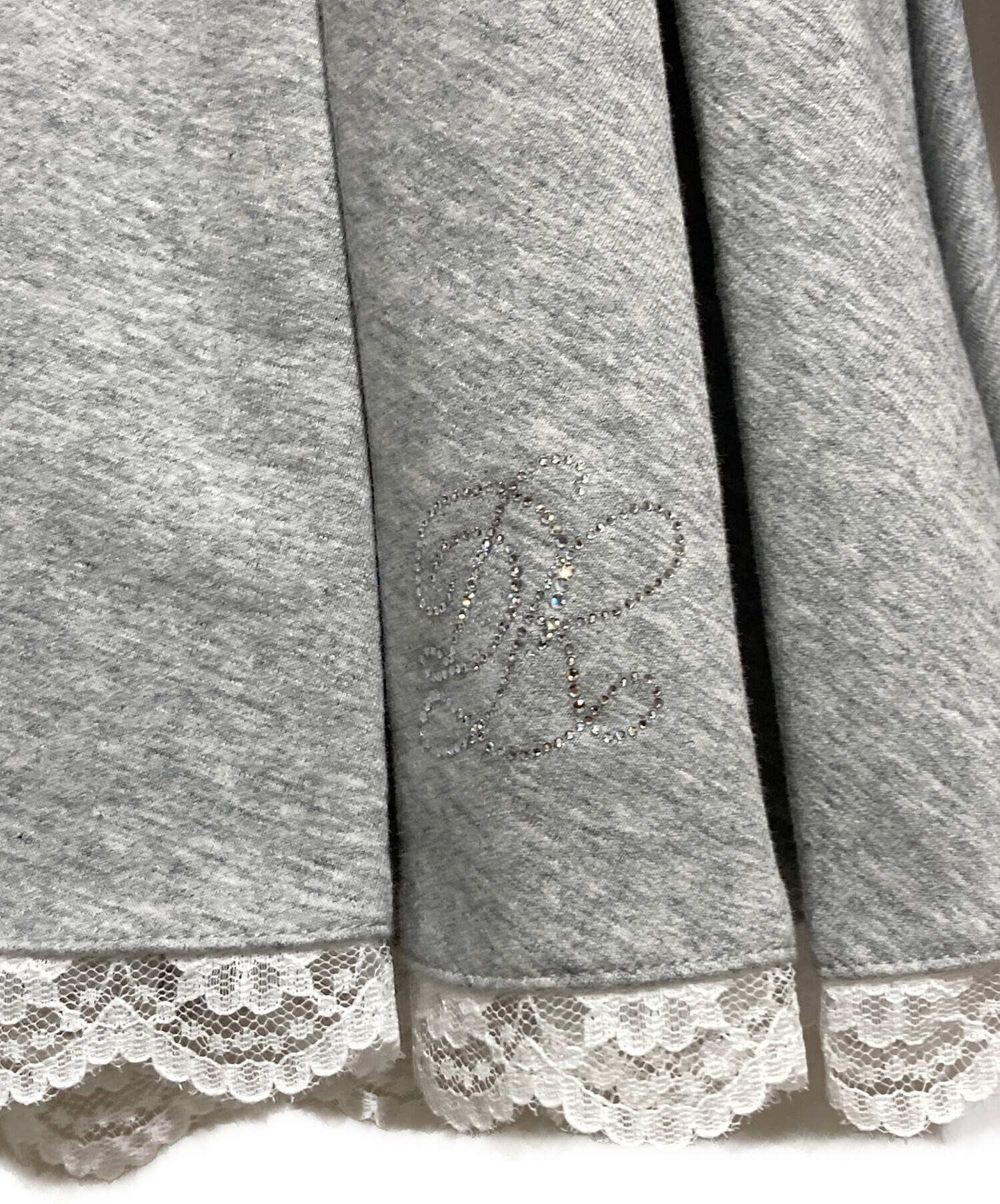 中古・古着通販】Darich (ダーリッチ) レースドッキングプリーツミニ 