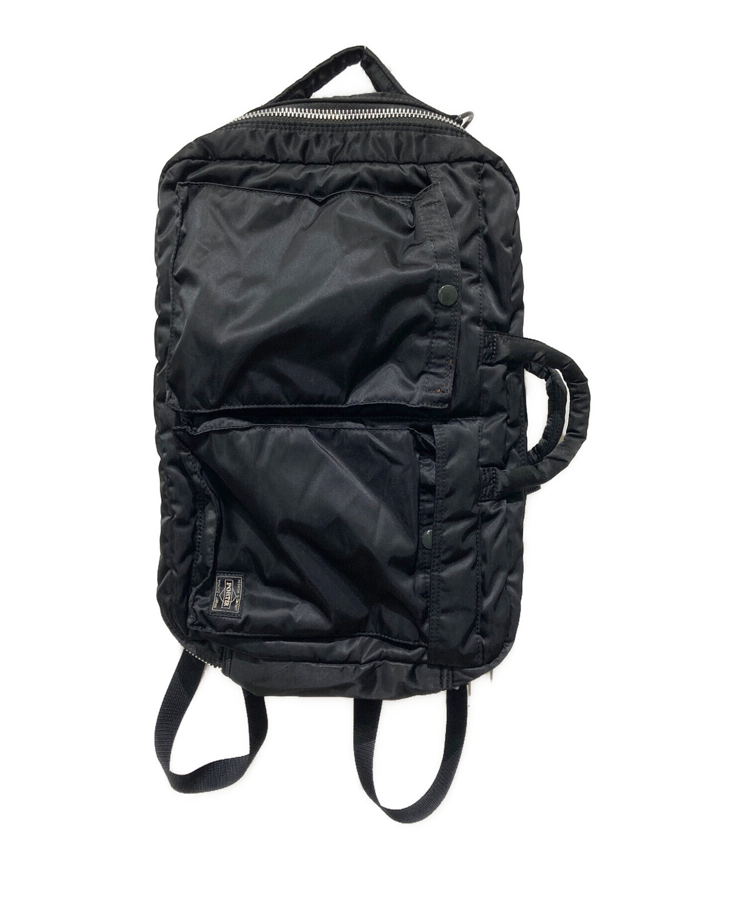 ポーター PORTER タンカー 3WAY ブラック【値下げ中】 中古・古着通販】PORTER (ポーター) タンカー3WAYドキュメントバッグ