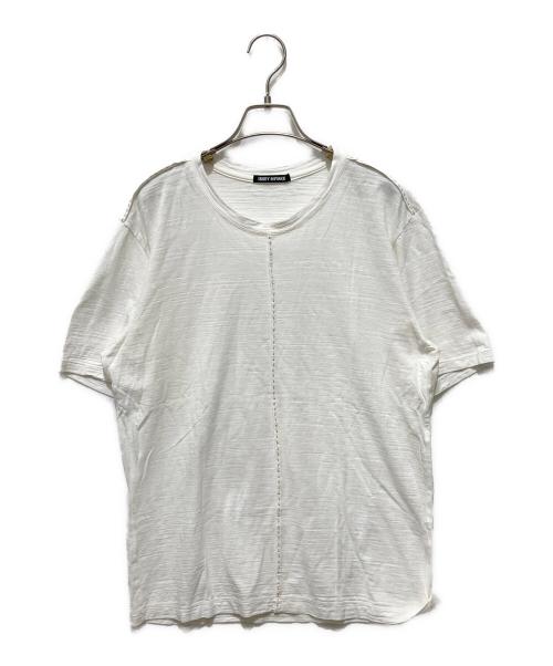 新品同　イッセイミヤケ ワッフルカットソー 半袖　ベージュ×ホワイト　サイズ2 中古・古着通販】ISSEY MIYAKE (イッセイミヤケ) 半袖カットソー