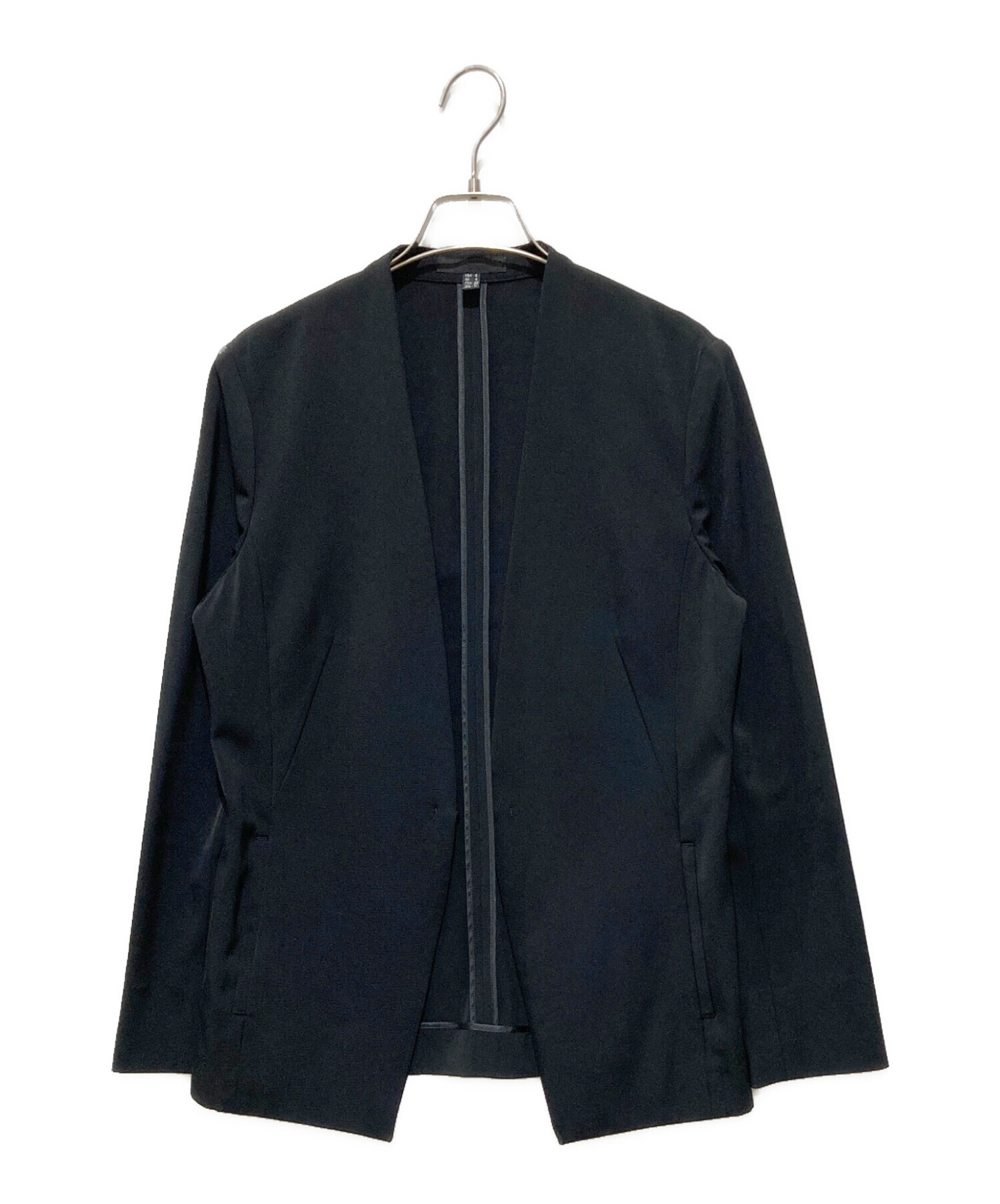 中古・古着通販】icB (アイシービー) ノーカラージャケット ブラック