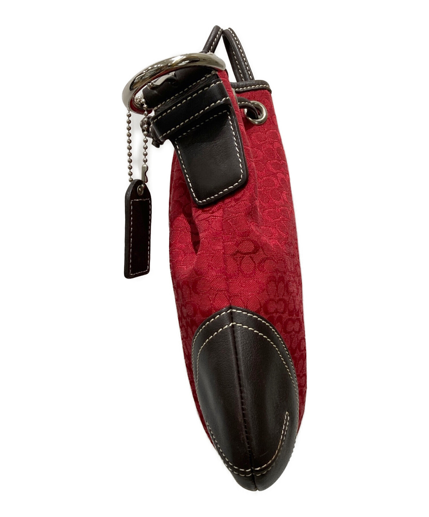 中古・古着通販】COACH (コーチ) 2WAY巾着ハンドバッグ レッド