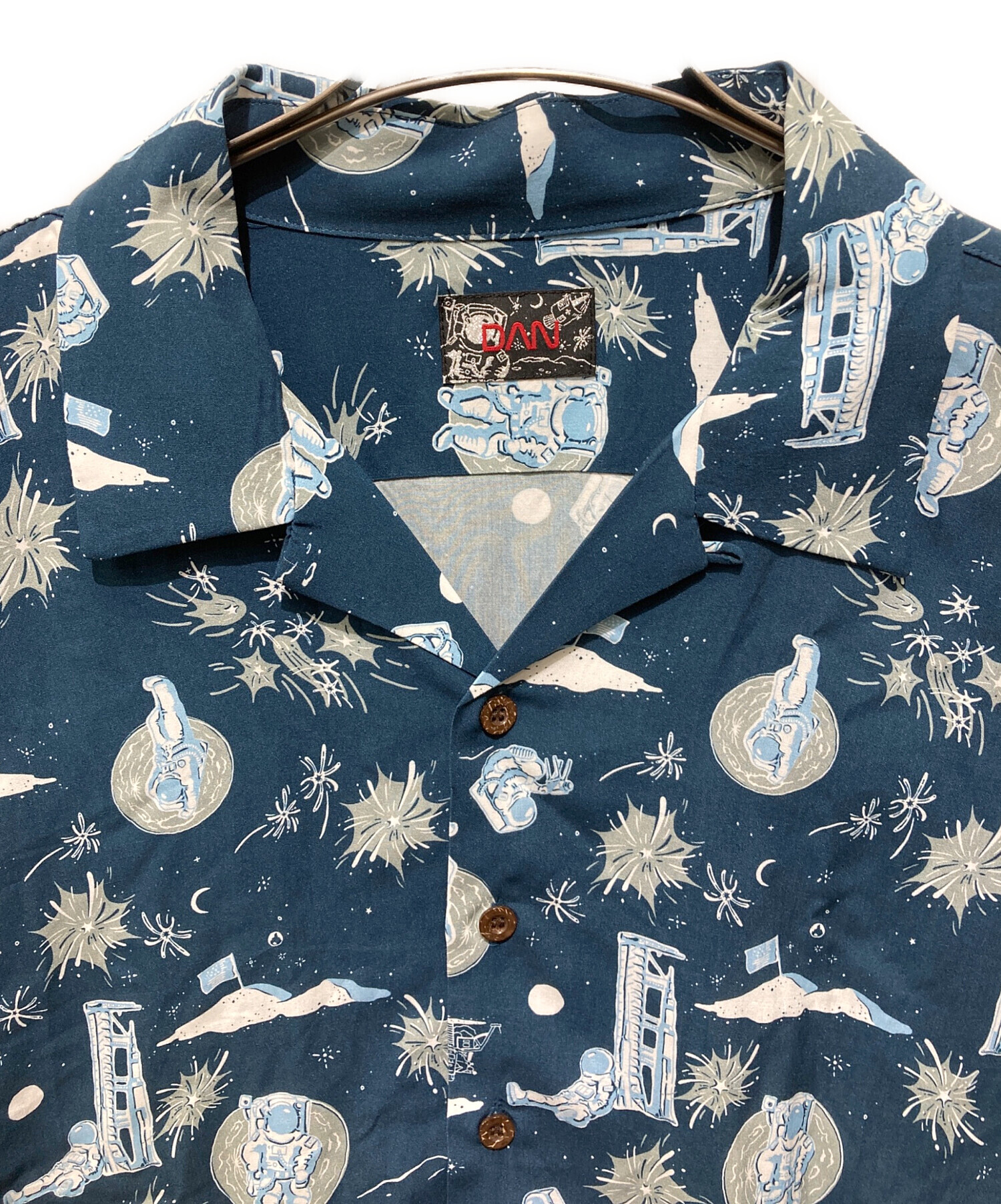 中古・古着通販】DAN (ダン) Space Aloha Shirt ネイビー サイズ:M
