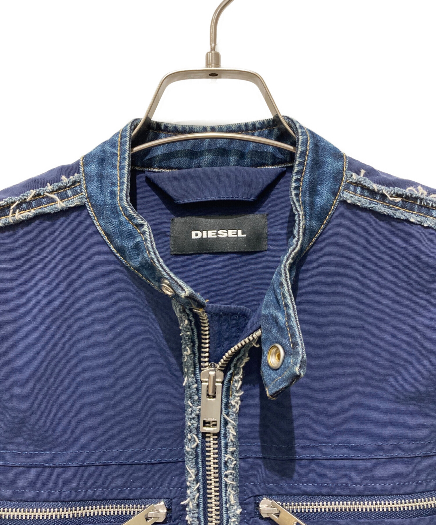 中古・古着通販】DIESEL (ディーゼル) デニムナイロンライダース