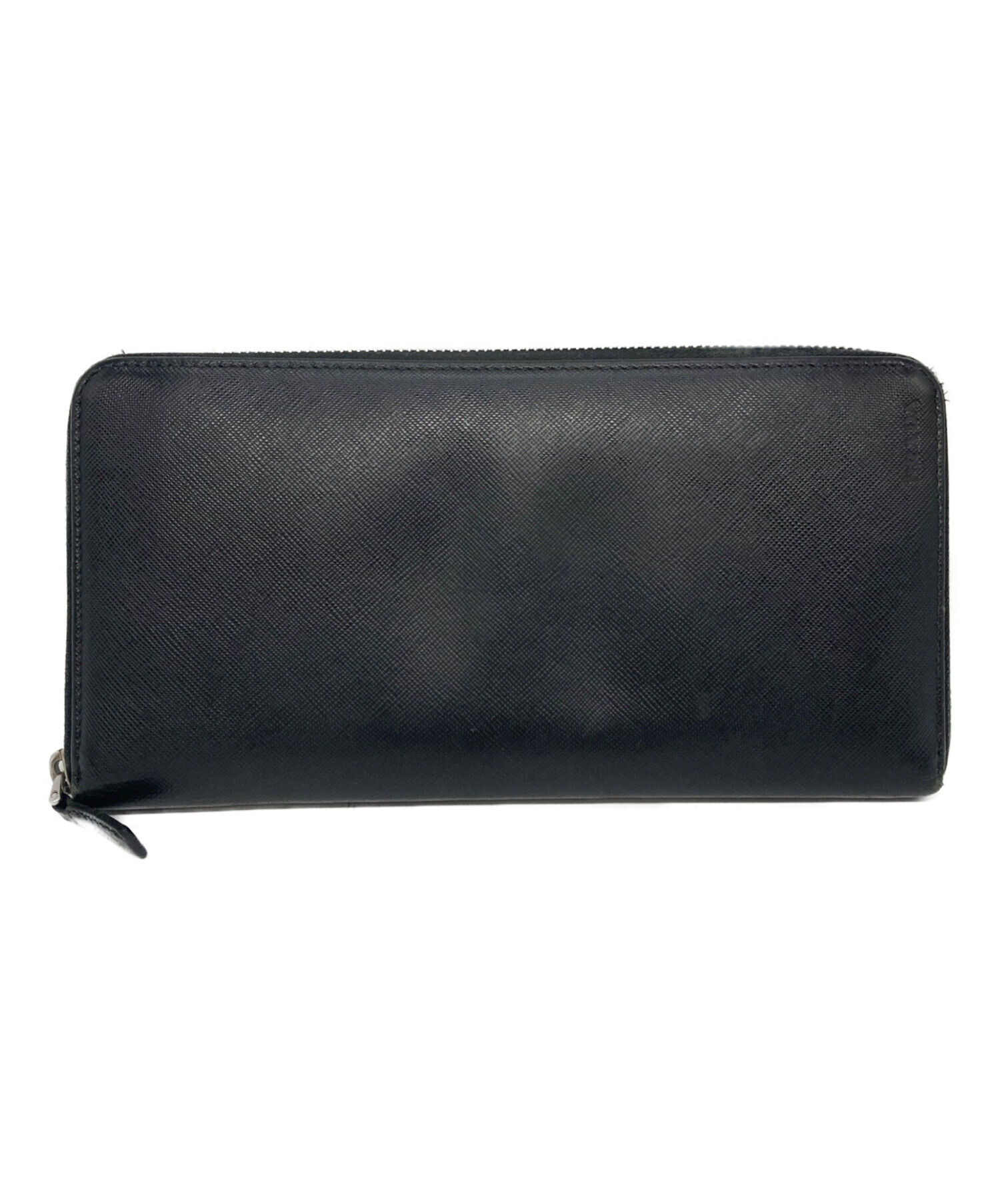 中古・古着通販】PRADA (プラダ) ラウンドファスナー財布 ブラック