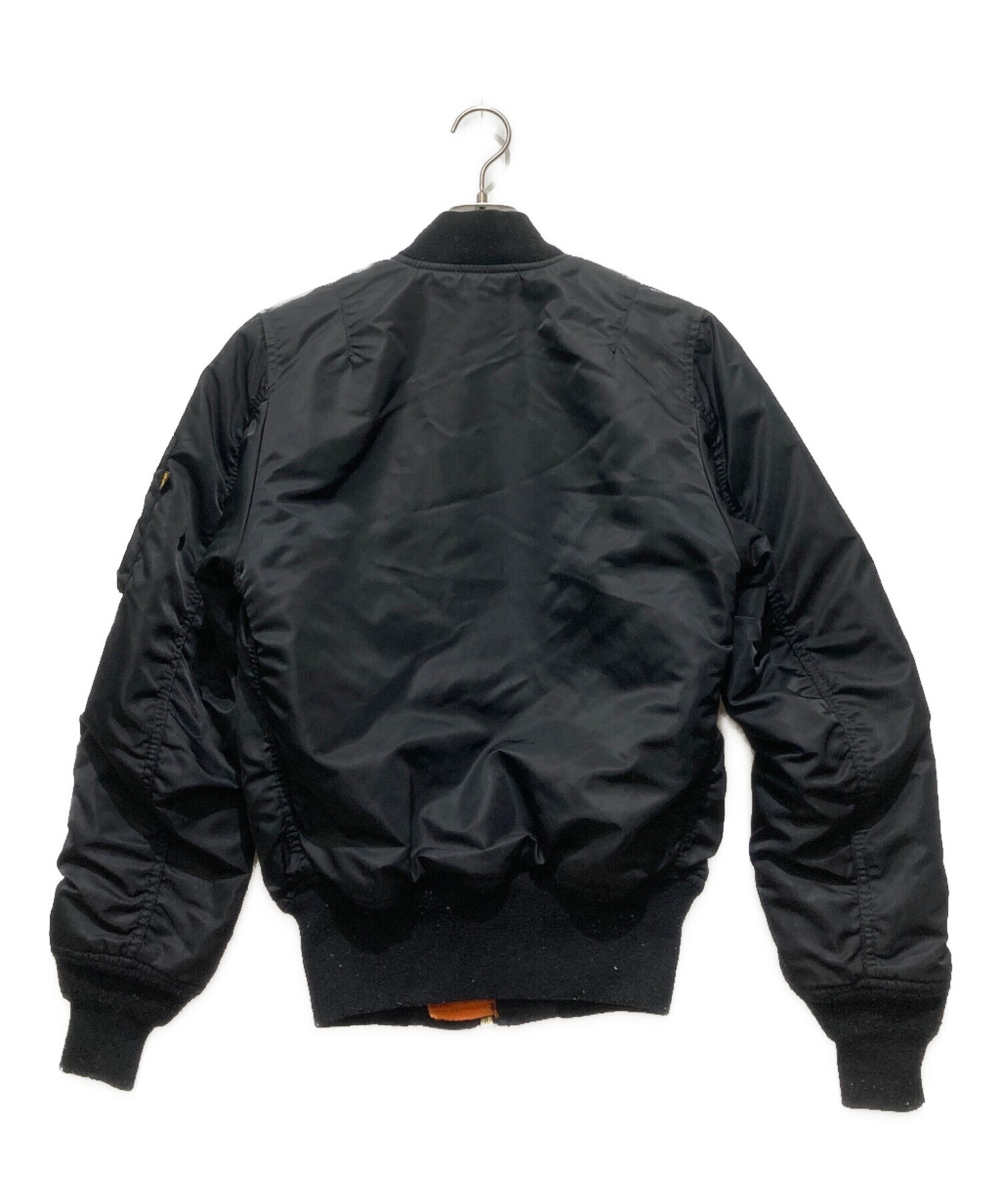 値下げ【5L】アルファ ALPHA MA-1 フライトジャケット 黒 中古美品 中古・古着通販】ALPHA (アルファ) MA-1ジャケット ブラック サイズ