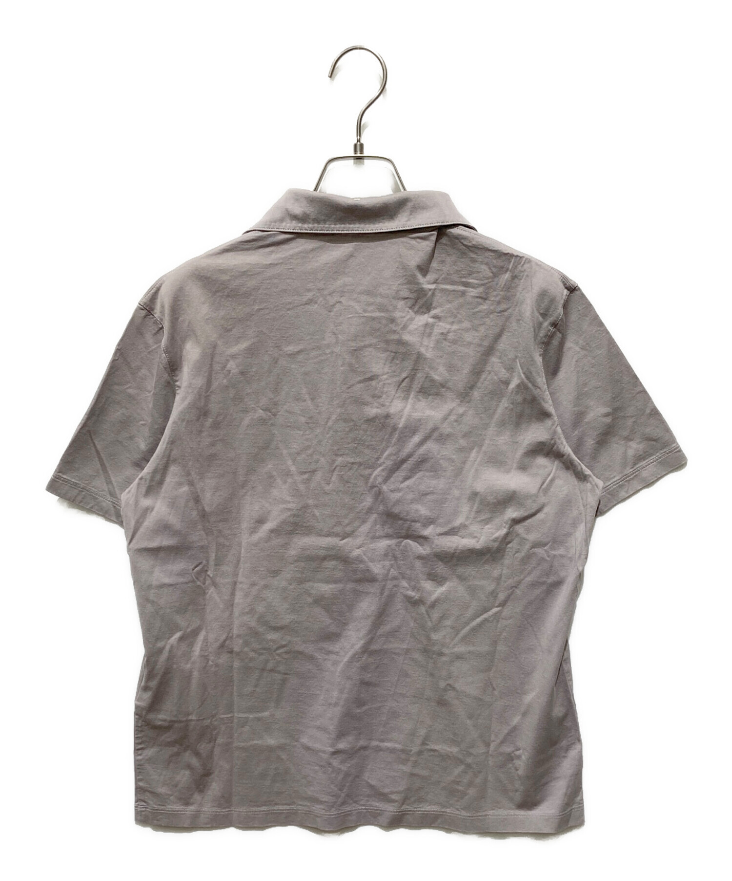 PRADA ポロシャツ グレー Lサイズ 美品 中古・古着通販】PRADA (プラダ) ポケットロゴポロシャツ グレー