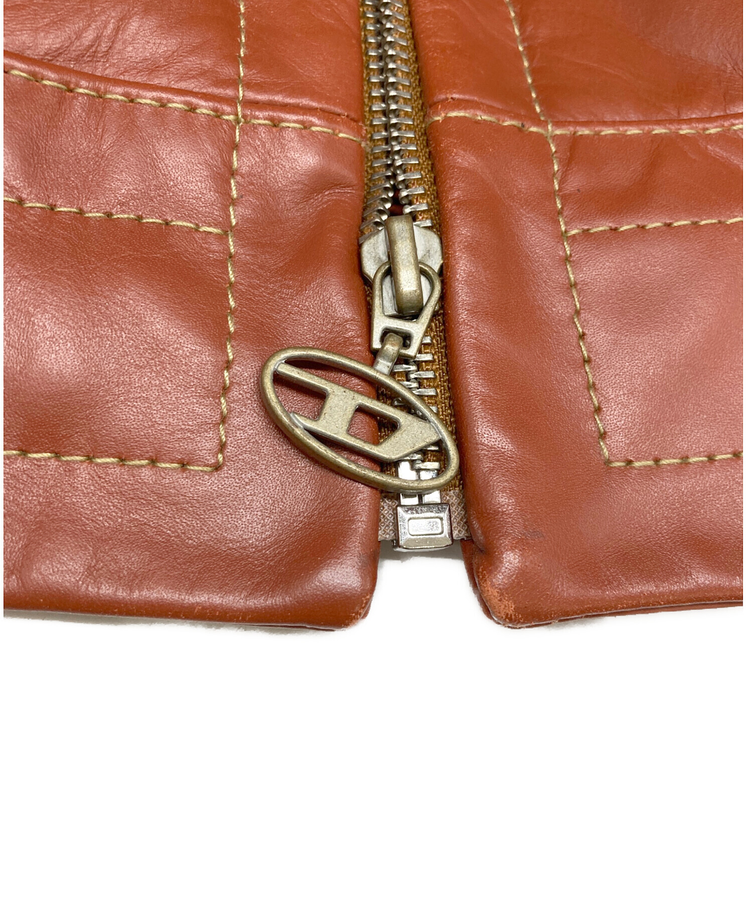 中古・古着通販】DIESEL (ディーゼル) L-CALE ジップアップ レザー