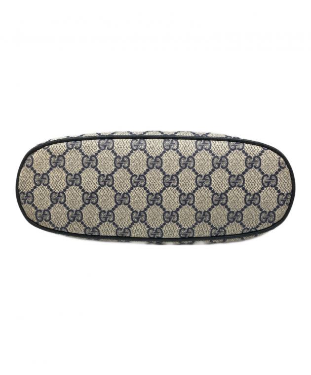 値下げ！GUCCI 巾着ショルダーバック 中古・古着通販】GUCCI (グッチ) 巾着ショルダーバッグ ネイビー