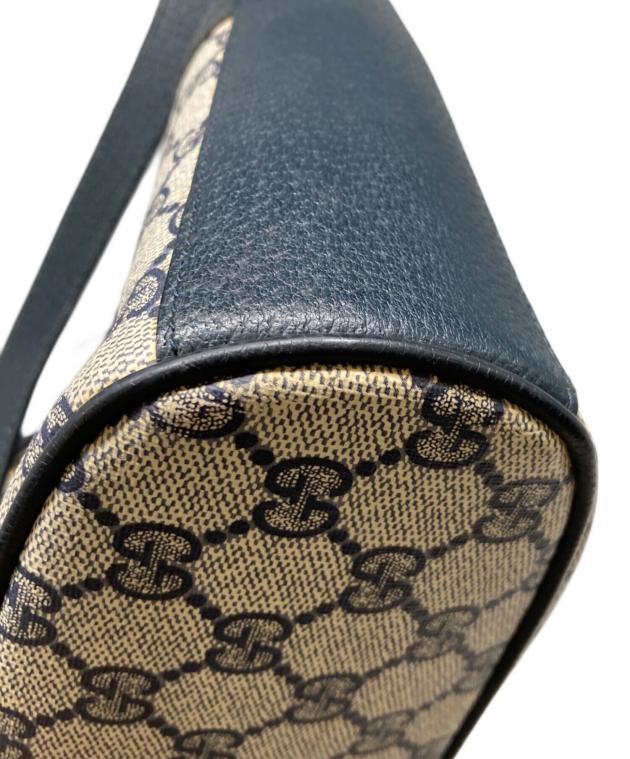 中古・古着通販】GUCCI (グッチ) 巾着ショルダーバッグ ネイビー
