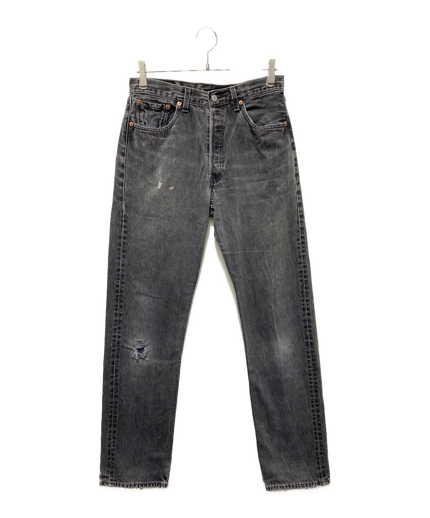 中古・古着通販】LEVI'S (リーバイス) 501後染めブラックデニムパンツ
