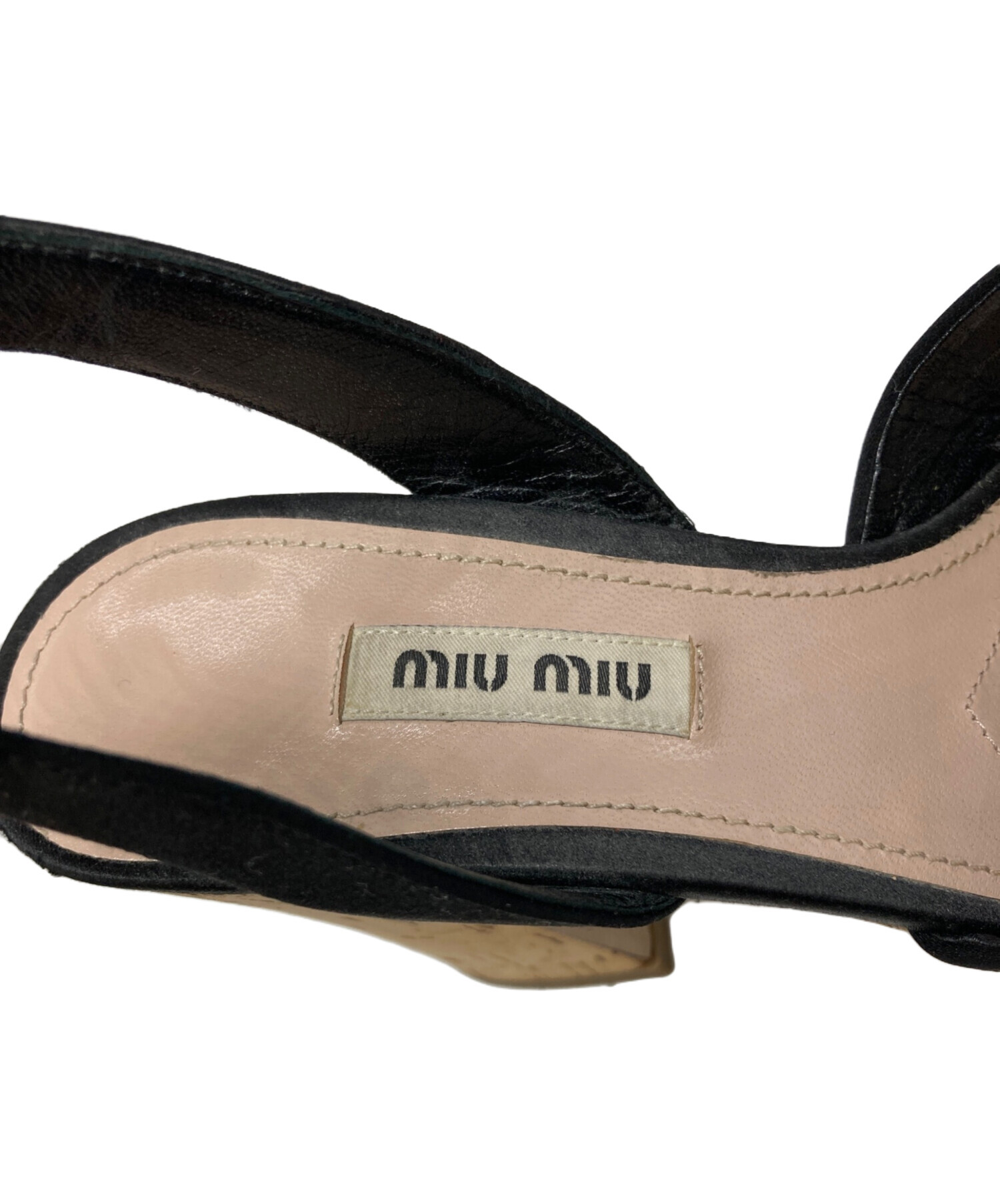 中古・古着通販】MIU MIU (ミュウミュウ) ウェッジソールリボン