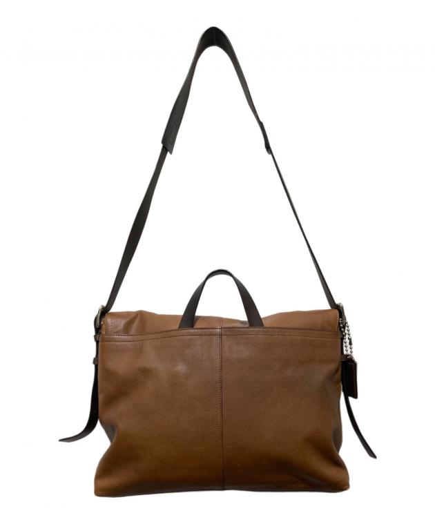 中古・古着通販】COACH (コーチ) レザーフラップショルダーバッグ